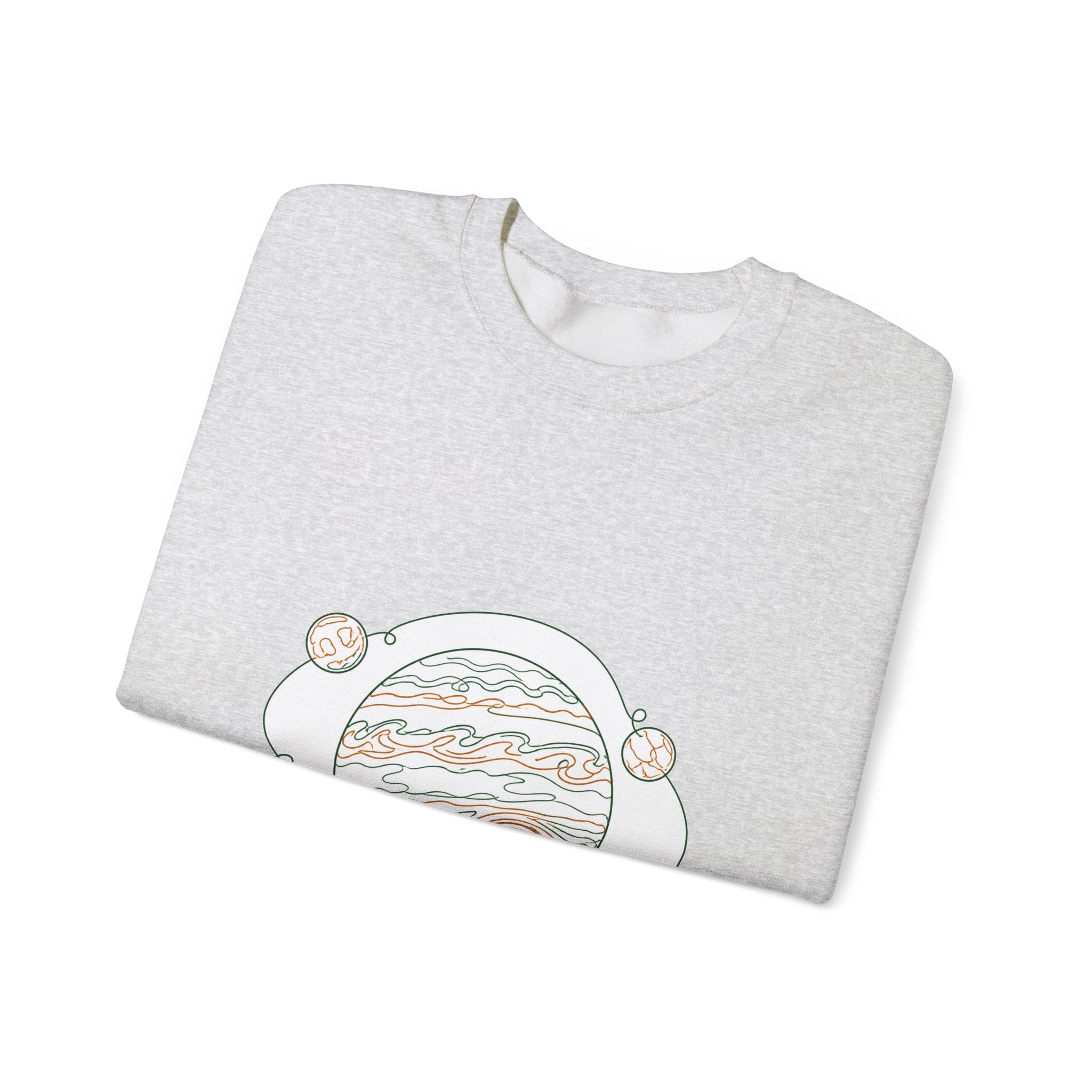 Matching Couple Sweatshirt - Saturn & Jupiter Matching Couple Comfort Colors Crew Minimalist Art His Hers Christmas Gift - Design B