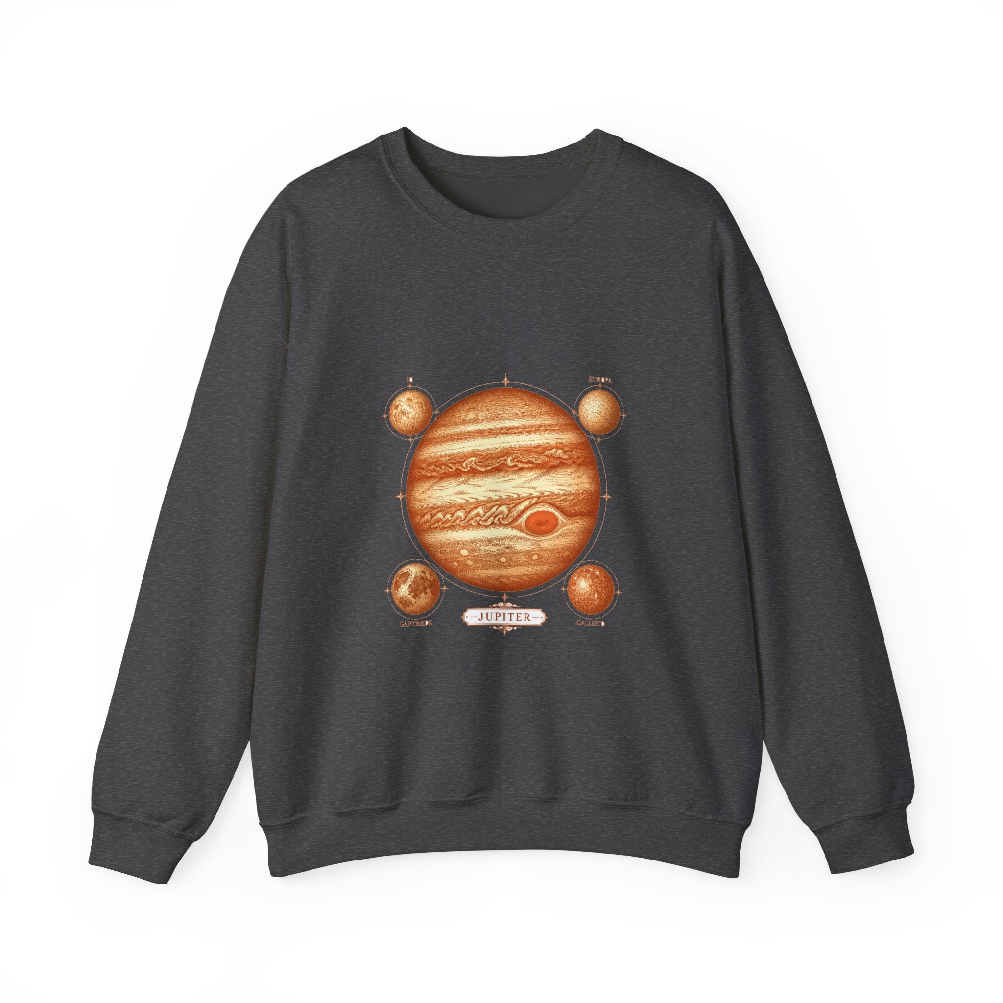 Matching Couple Sweatshirt - Saturn & Jupiter Matching Couple Comfort Colors Crew Vintage Art His Hers Honeymoon Gift - Design B