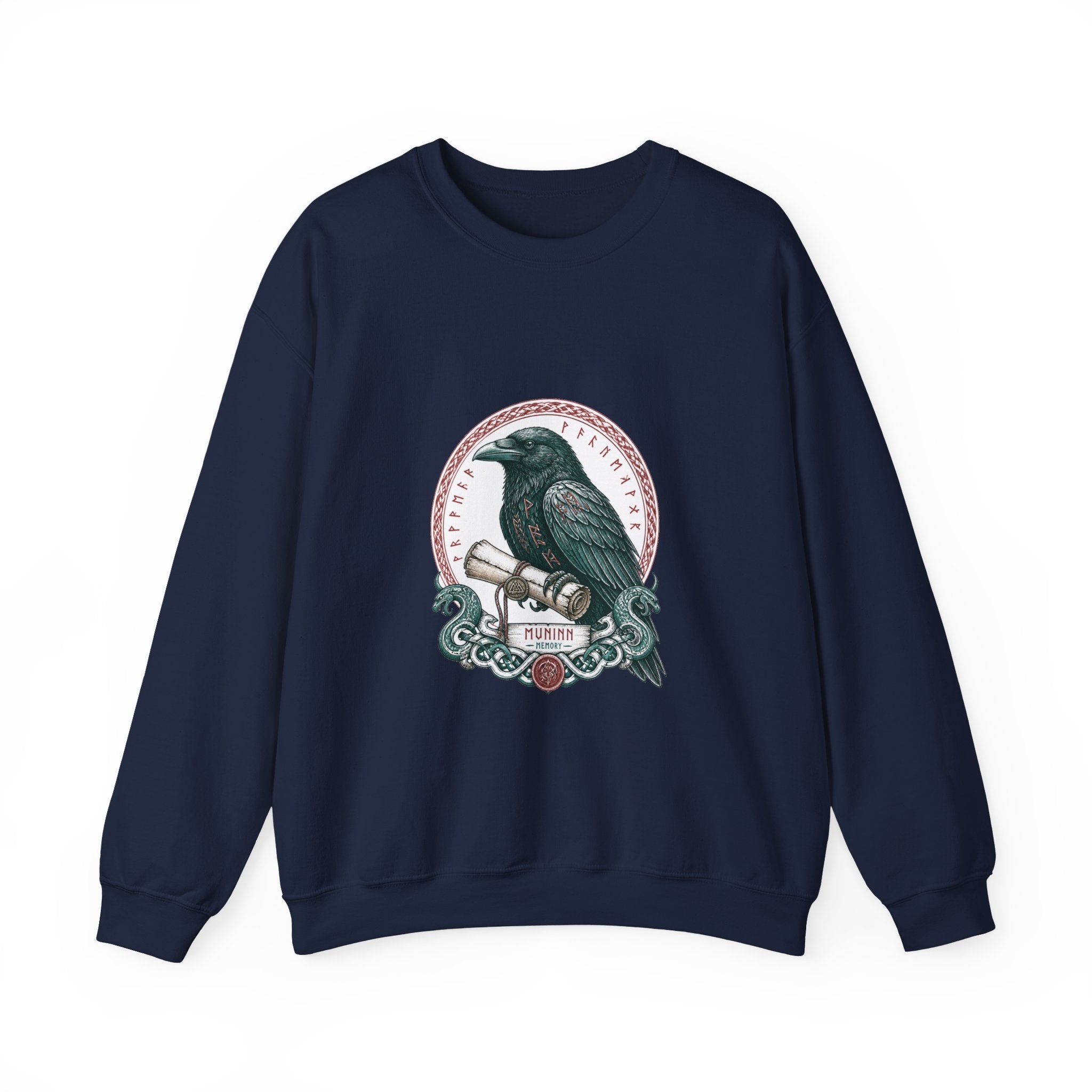 Matching Couple Sweatshirt - Huginn & Muninn Matching Couple Premium Fleece Sweatshirt Hand-Drawn Art His Hers Anniversary Gift - Design B