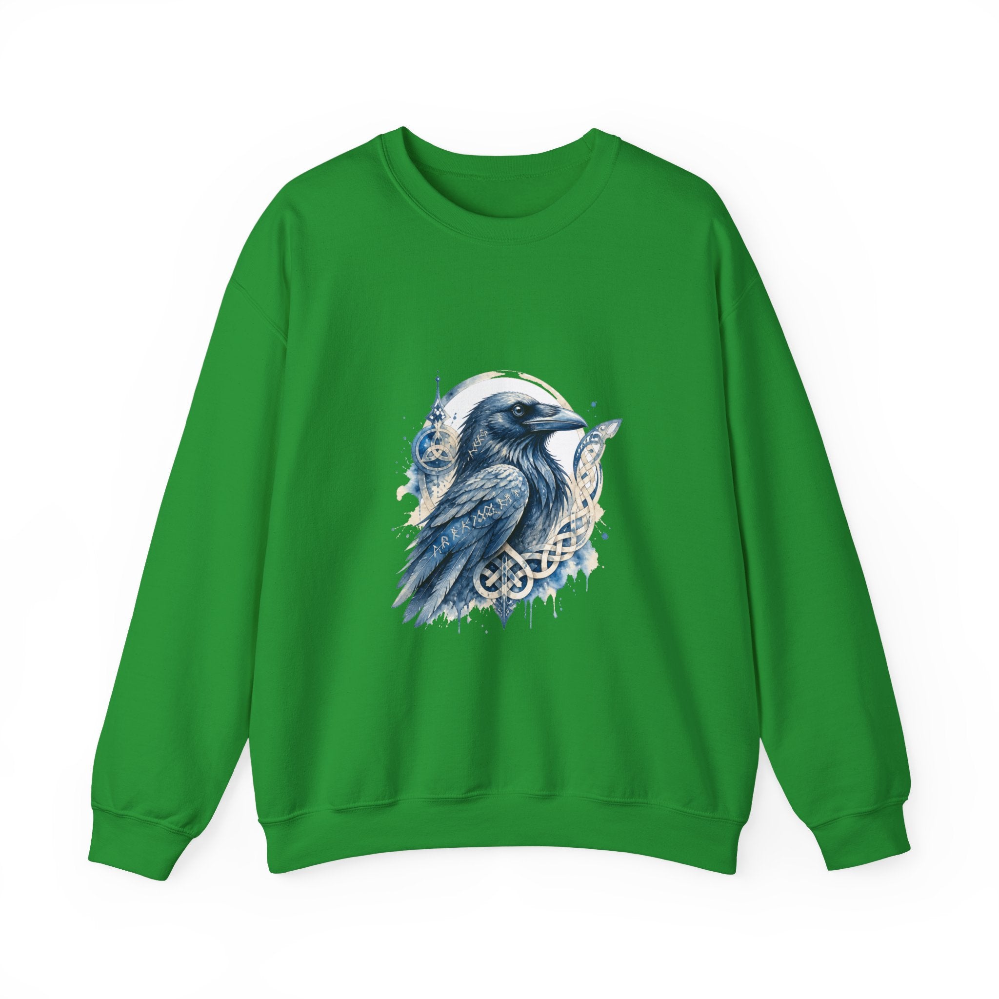 Matching Couple Sweatshirt - Huginn & Muninn Matching Couple Comfort Colors Crew Watercolor Art His Hers Birthday Gift - Design A