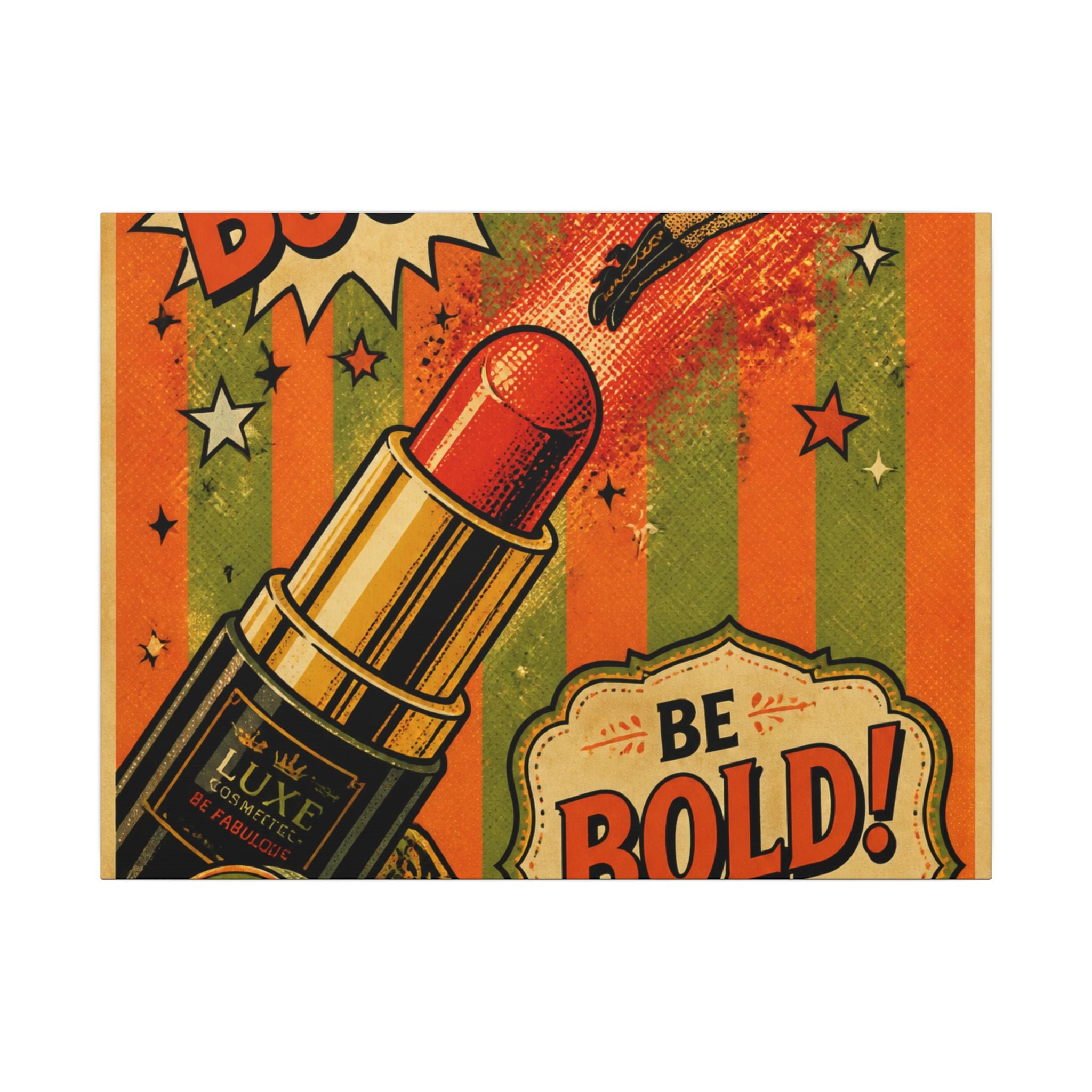 Lipstick Cannon Wall Art Canvas 16×20 Pop Art Living Room Decor Maximalist Print
