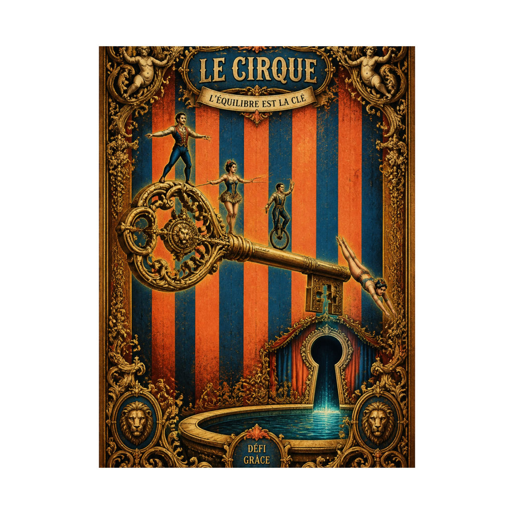 Giant Key Performance Wall Art Poster 18×24 Baroque Home Office Decor Maximalist Print