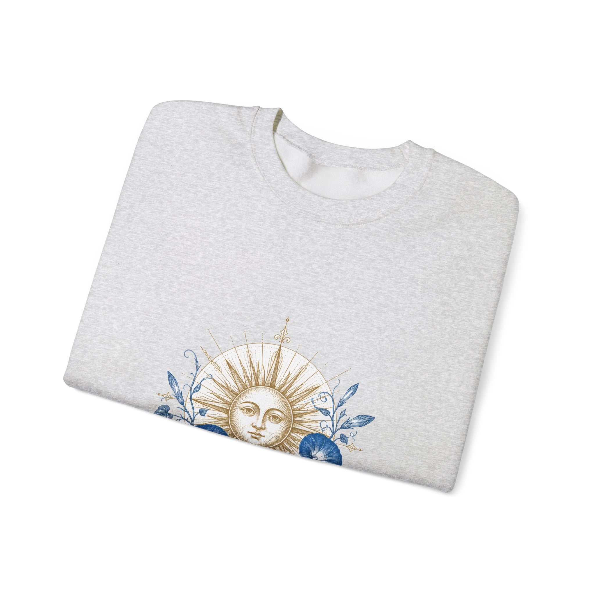Matching Couple Sweatshirt - Sun & Moon Matching Couple Premium Fleece Sweatshirt Vintage Art His Hers Honeymoon Gift - Design B