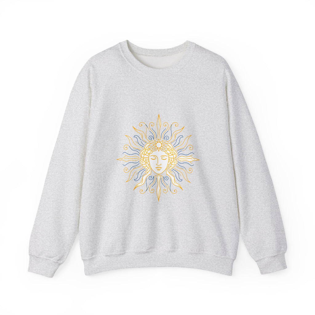 Matching Couple Sweatshirt - Helios & Selene Matching Couple Crewneck Sweatshirt Minimalist Art His Hers Valentine Gift - Design A
