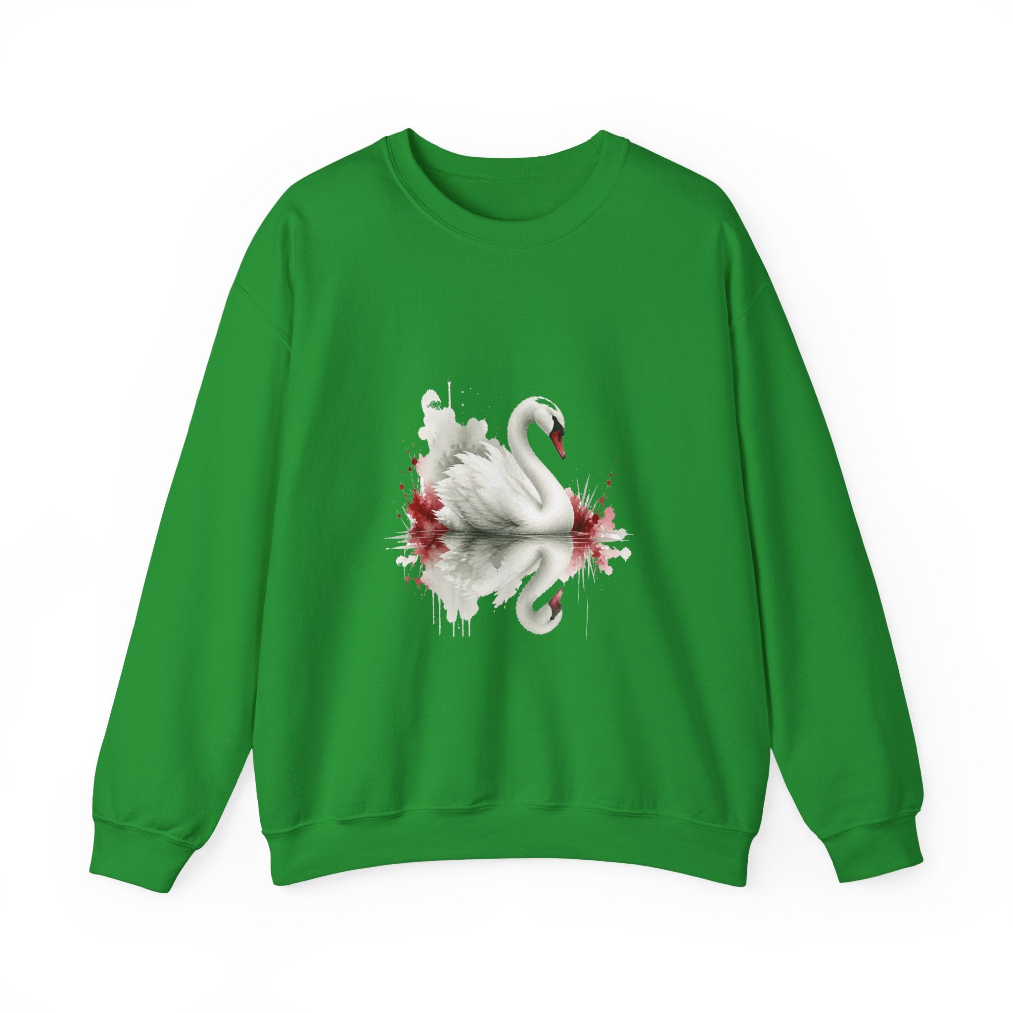 Matching Couple Sweatshirt - Raven & Swan Matching Couple Comfort Colors Crew Watercolor Art His Hers Birthday Gift - Design B