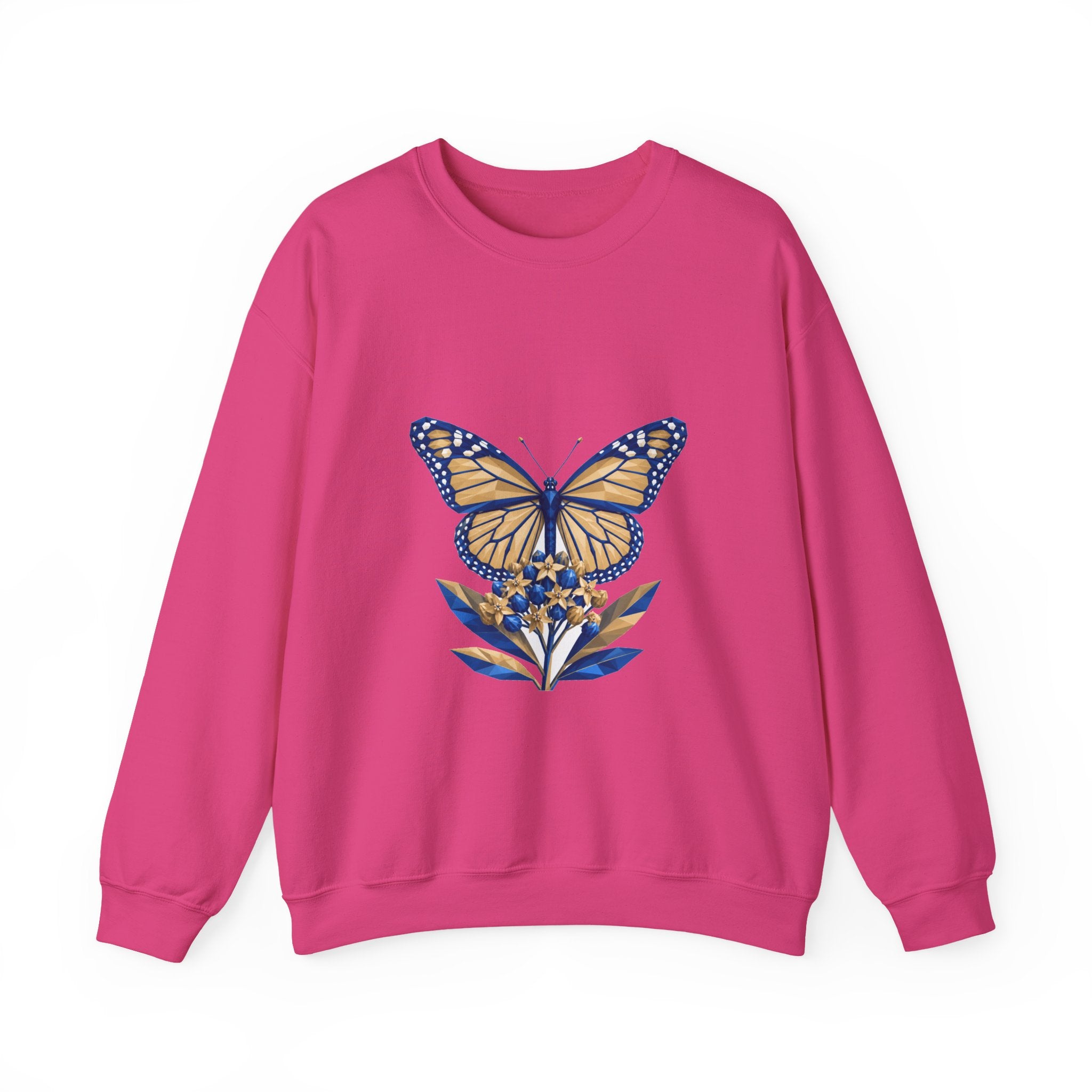 Matching Couple Sweatshirt - Butterfly & Moth Matching Couple Crewneck Sweatshirt Geometric Art His Hers Couple Gift - Design A