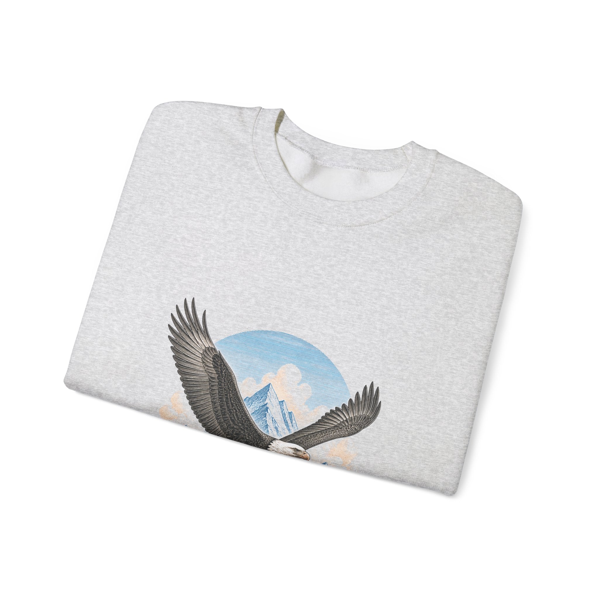 Matching Couple Sweatshirt - Eagle & Whale Matching Couple Comfort Colors Crew Vintage Art His Hers Honeymoon Gift - Design A