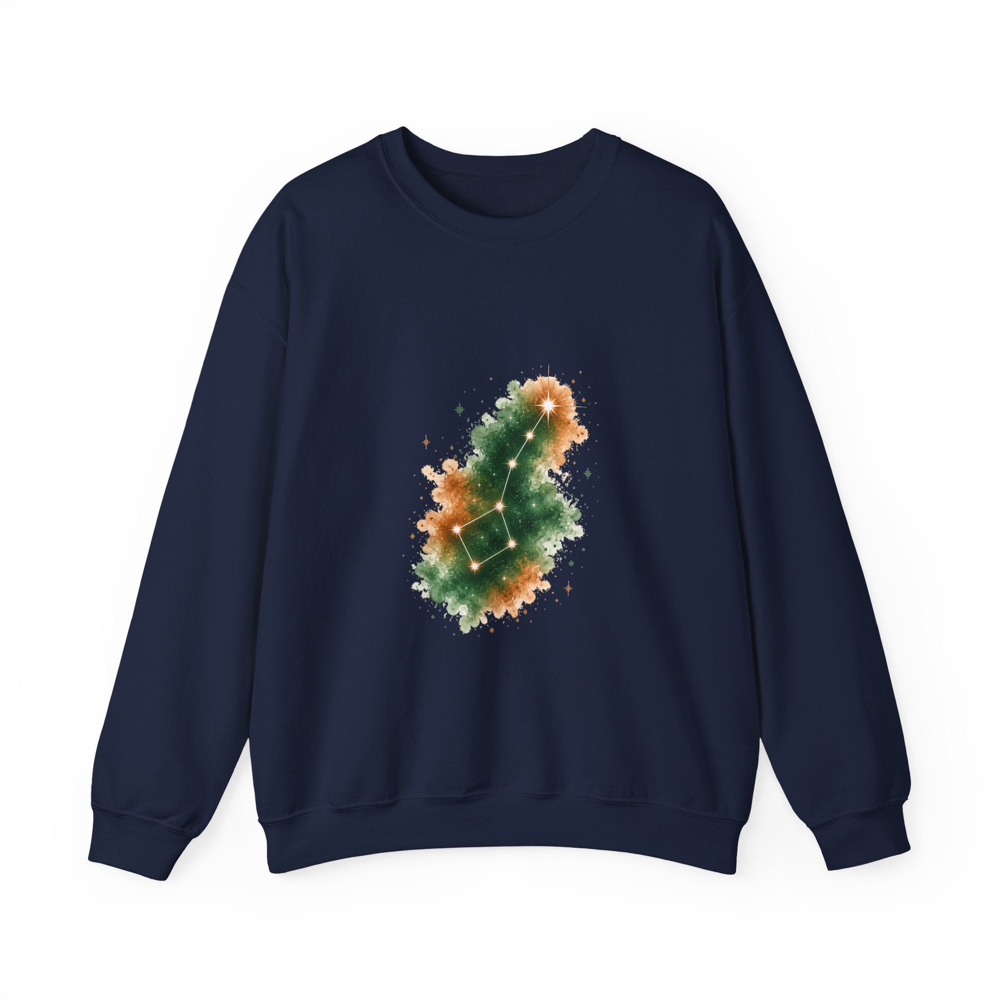 Matching Couple Sweatshirt - Big & Little Dipper Matching Couple Crewneck Sweatshirt Watercolor Art His Hers Engagement Gift - Design B