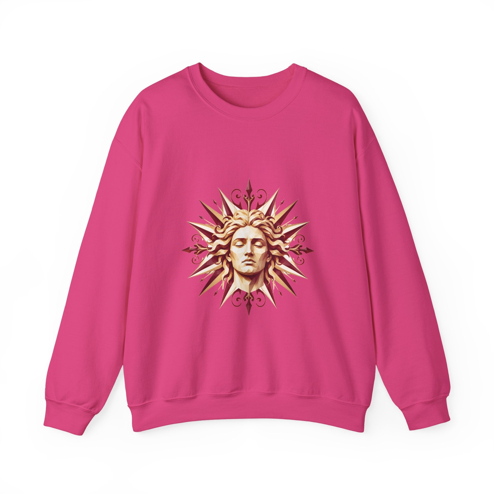 Matching Couple Sweatshirt - Helios & Selene Matching Couple Comfort Colors Crew Geometric Art His Hers Love Gift - Design A