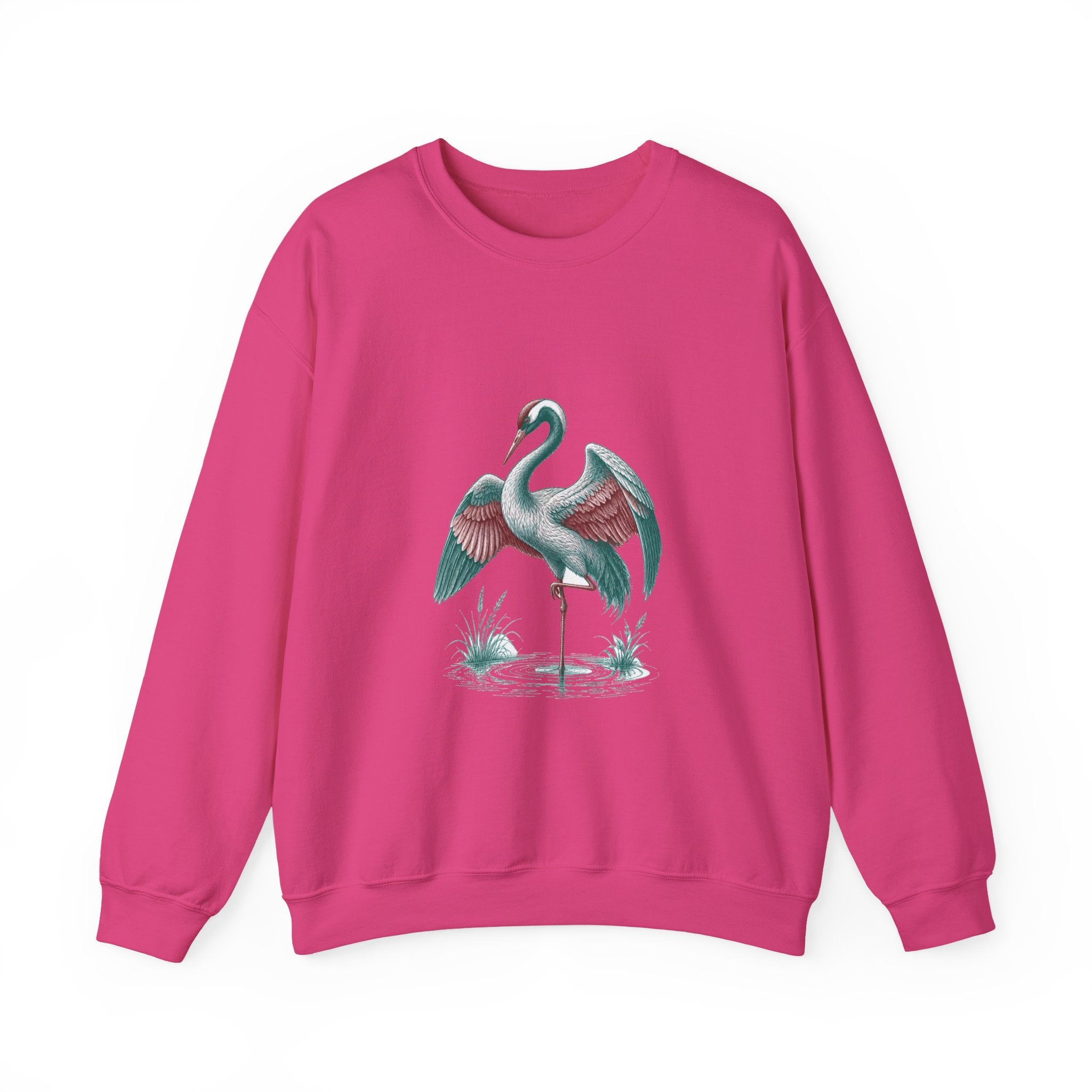 Matching Couple Sweatshirt - Tiger & Crane Matching Couple Crewneck Sweatshirt Vintage Art His Hers Wedding Gift - Design B