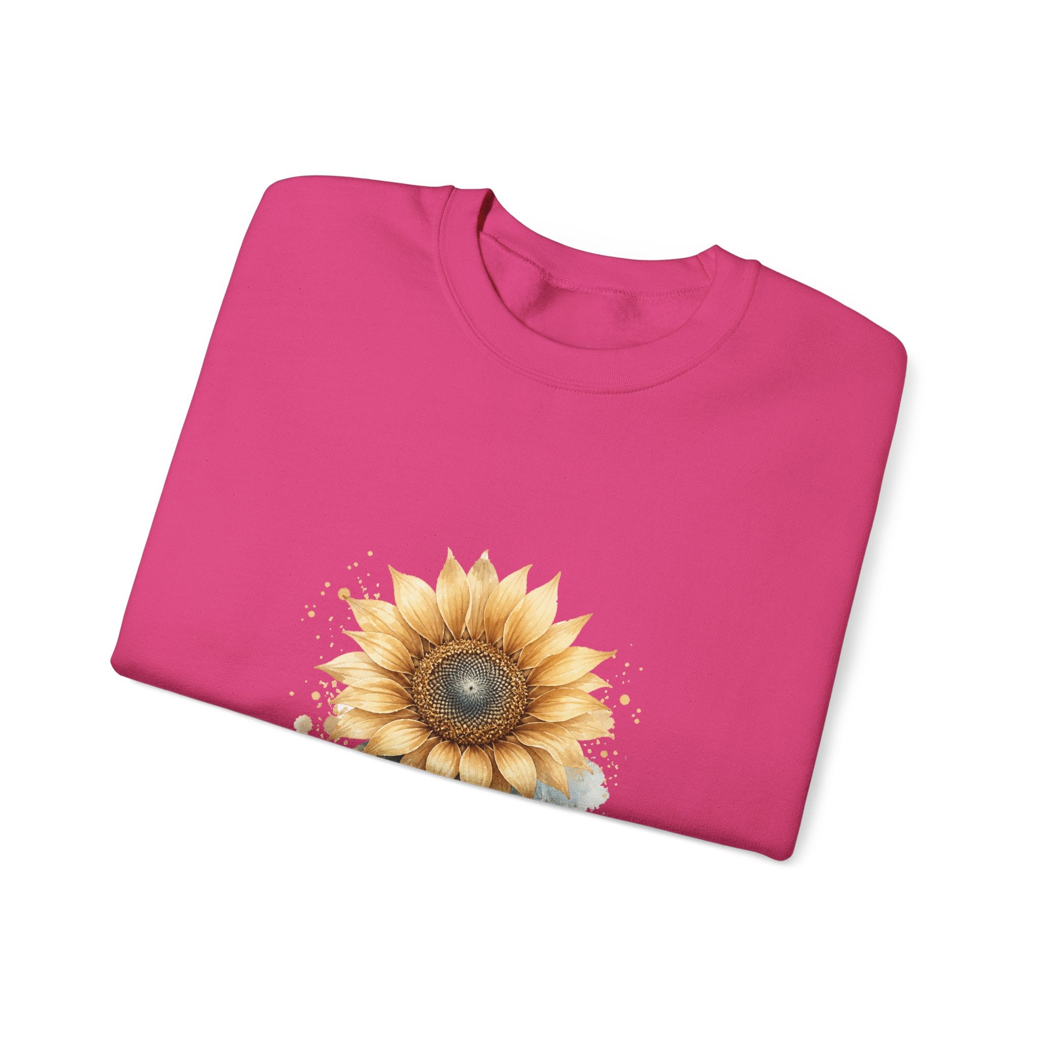 Matching Couple Sweatshirt - Sunflower & Moonflower Matching Couple Comfort Colors Crew Watercolor Art His Hers Birthday Gift - Design A