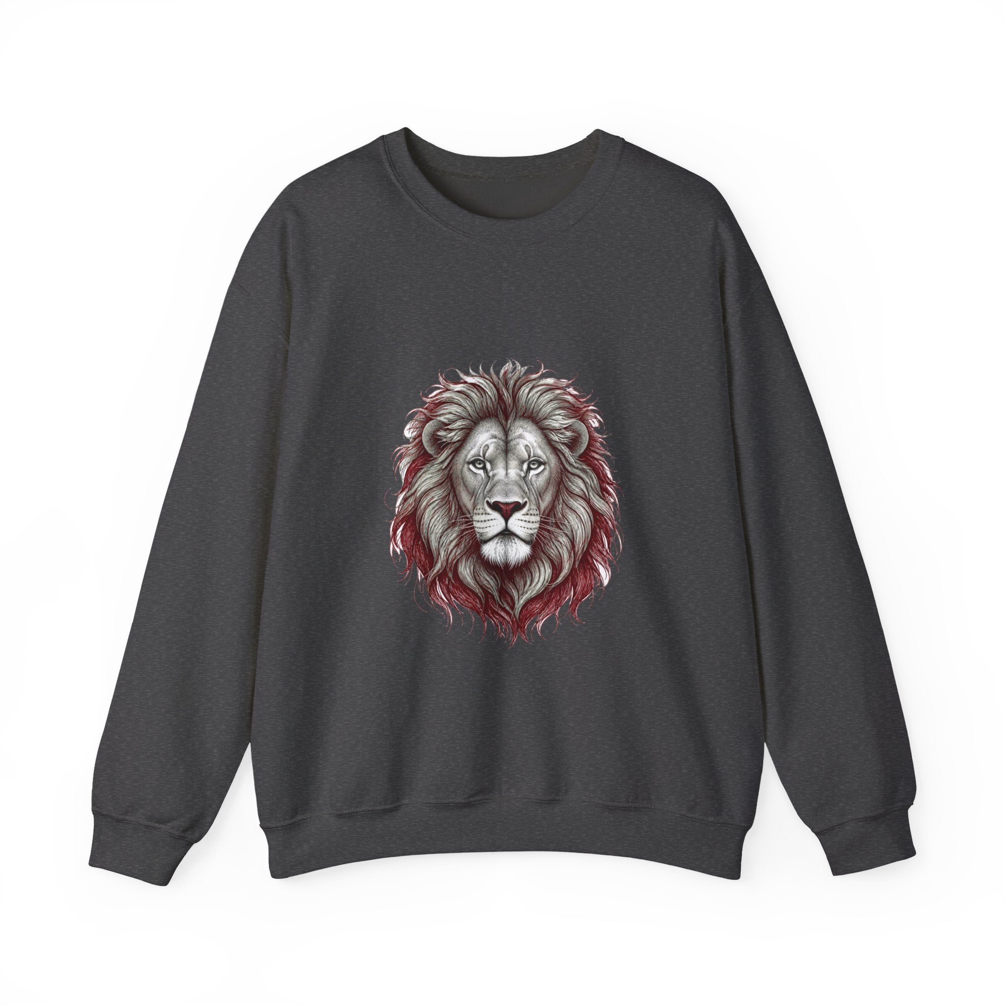 Matching Couple Sweatshirt - Lion & Lamb Matching Couple Crewneck Sweatshirt Hand-Drawn Art His Hers Best Friend Gift - Design A