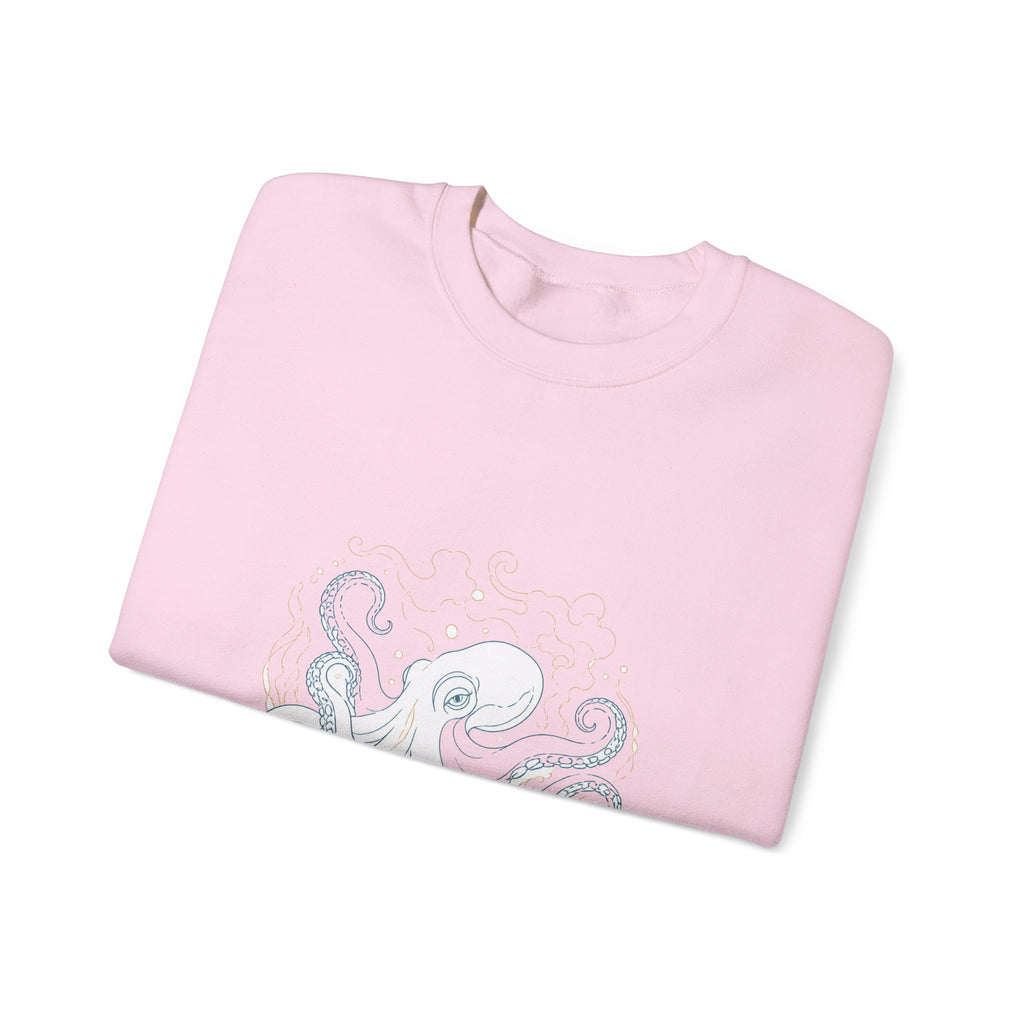 Matching Couple Sweatshirt - Octopus & Jellyfish Matching Couple Crewneck Sweatshirt Minimalist Art His Hers Valentine Gift - Design A