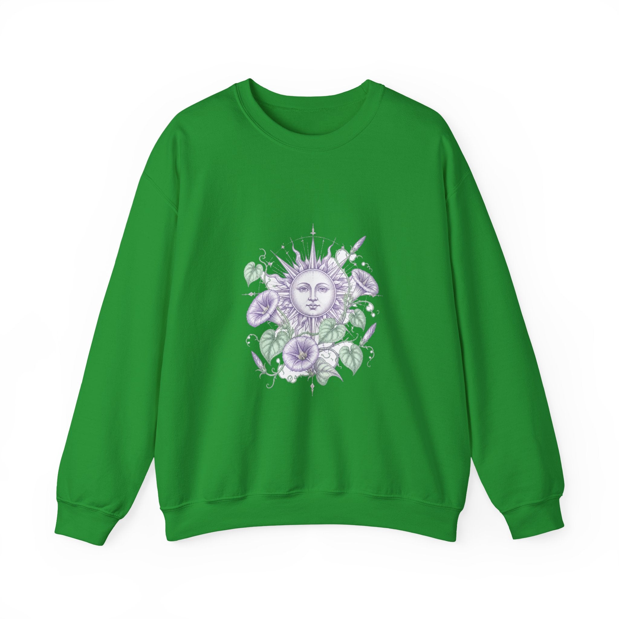Matching Couple Sweatshirt - Sun & Moon Matching Couple Crewneck Sweatshirt Vintage Art His Hers Wedding Gift - Design B