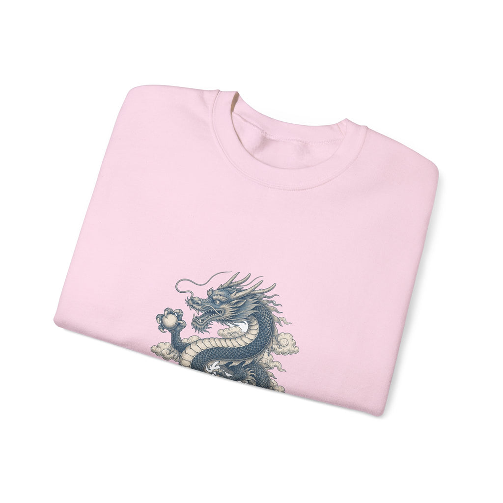 Matching Couple Sweatshirt - Dragon & Phoenix Matching Couple Crewneck Sweatshirt Vintage Art His Hers Wedding Gift - Design A