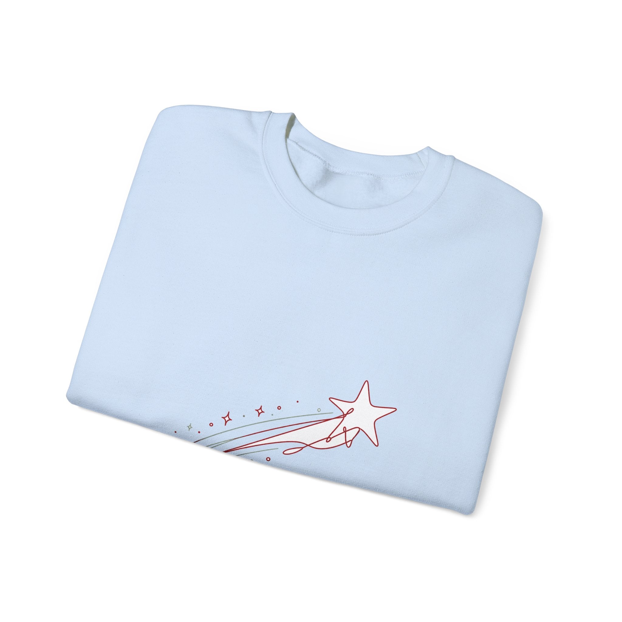 Matching Couple Sweatshirt - Shooting Star & North Star Matching Couple Crewneck Sweatshirt Minimalist Art His Hers Valentine Gift - Design A