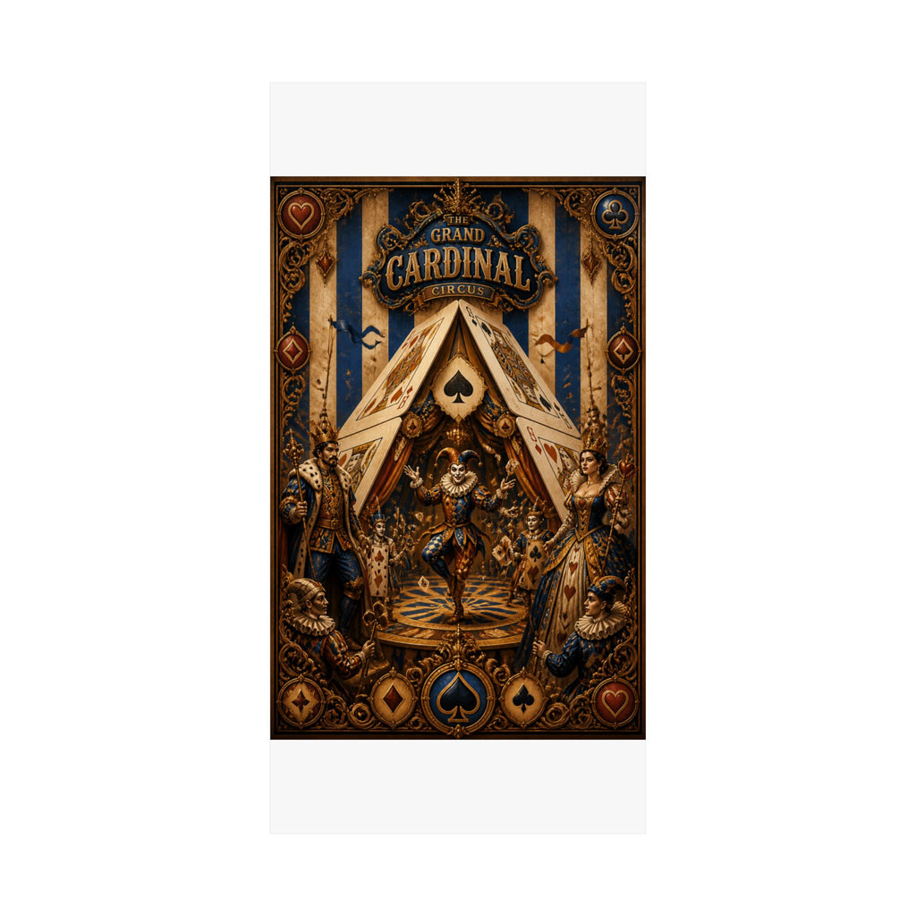 Playing Cards Tent Wall Art Poster 24×36 Baroque Studio Decor Maximalist Print