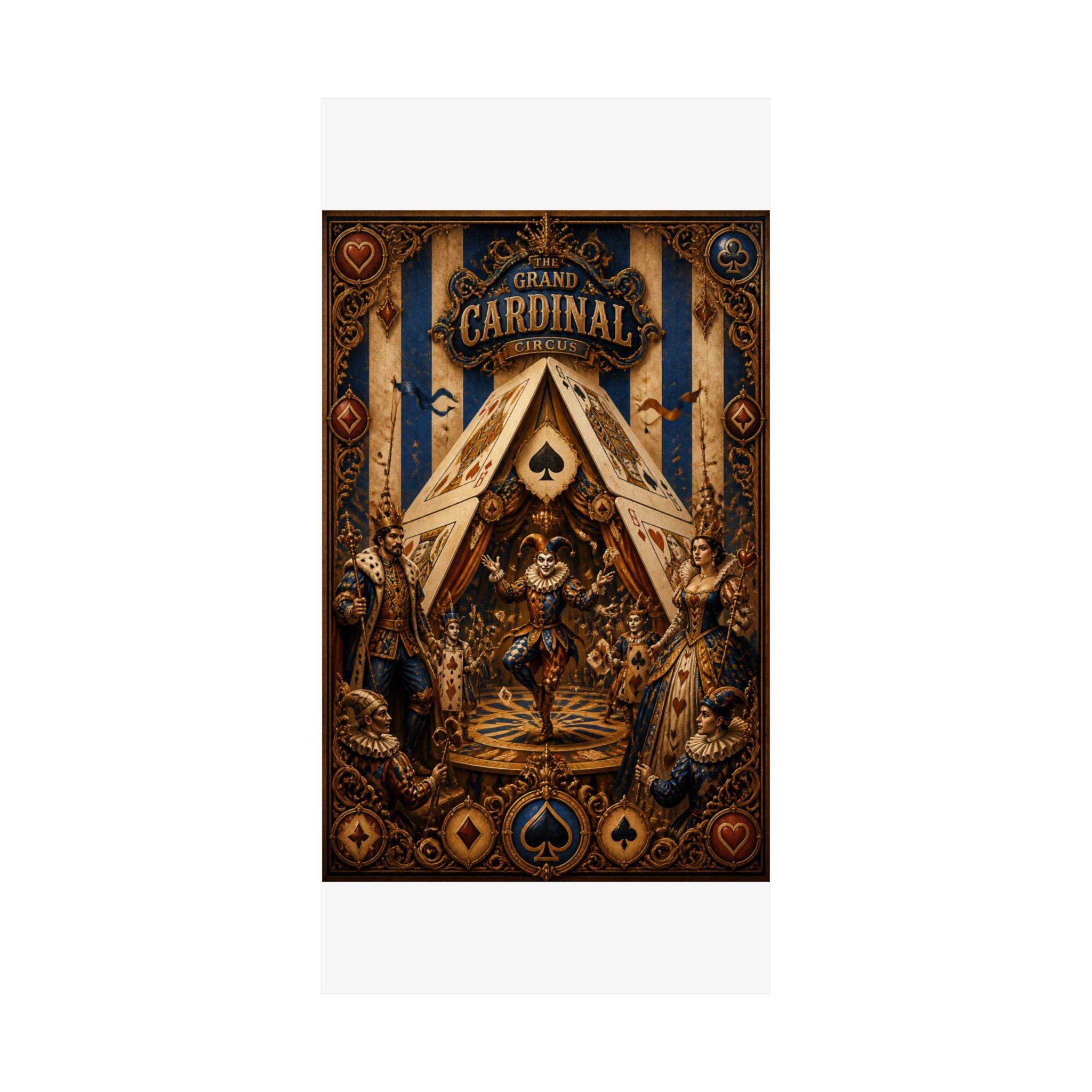 Playing Cards Tent Wall Art Poster 24×36 Baroque Studio Decor Maximalist Print