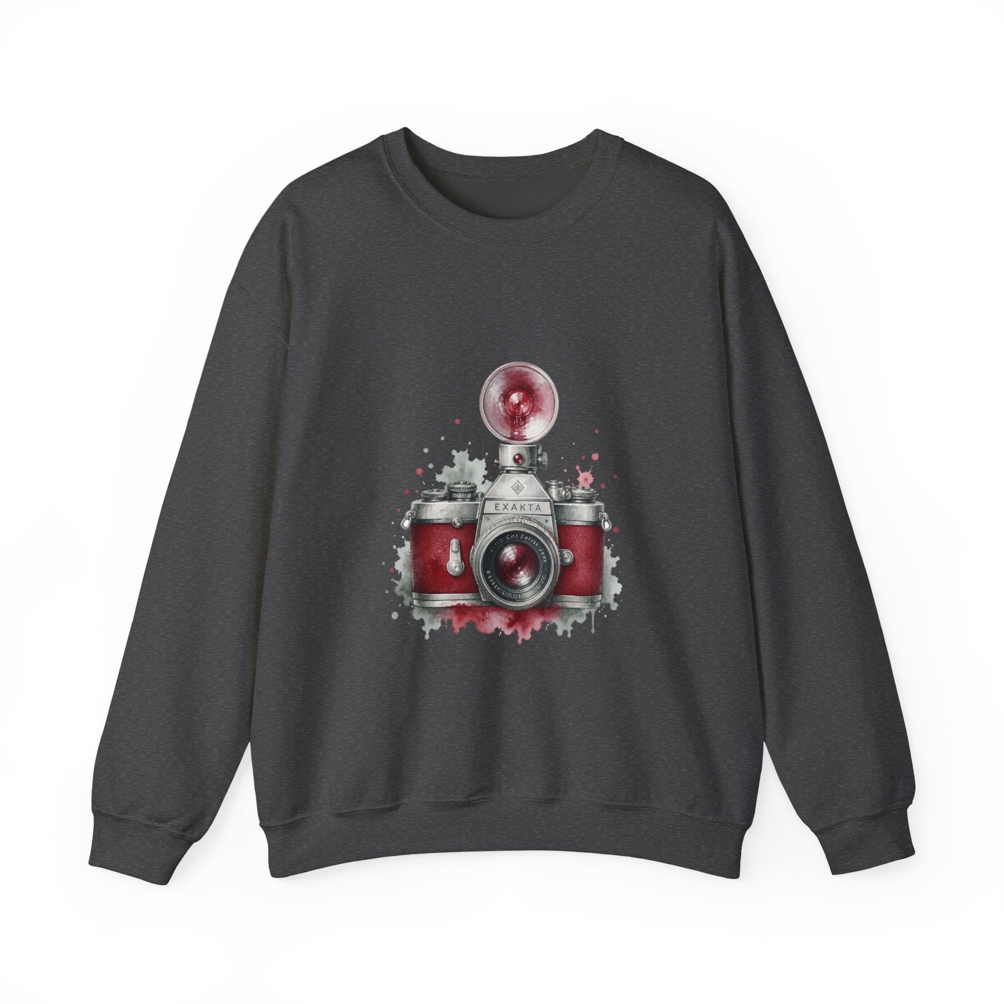 Matching Couple Sweatshirt - Camera & Film Matching Couple Comfort Colors Crew Watercolor Art His Hers Birthday Gift - Design A