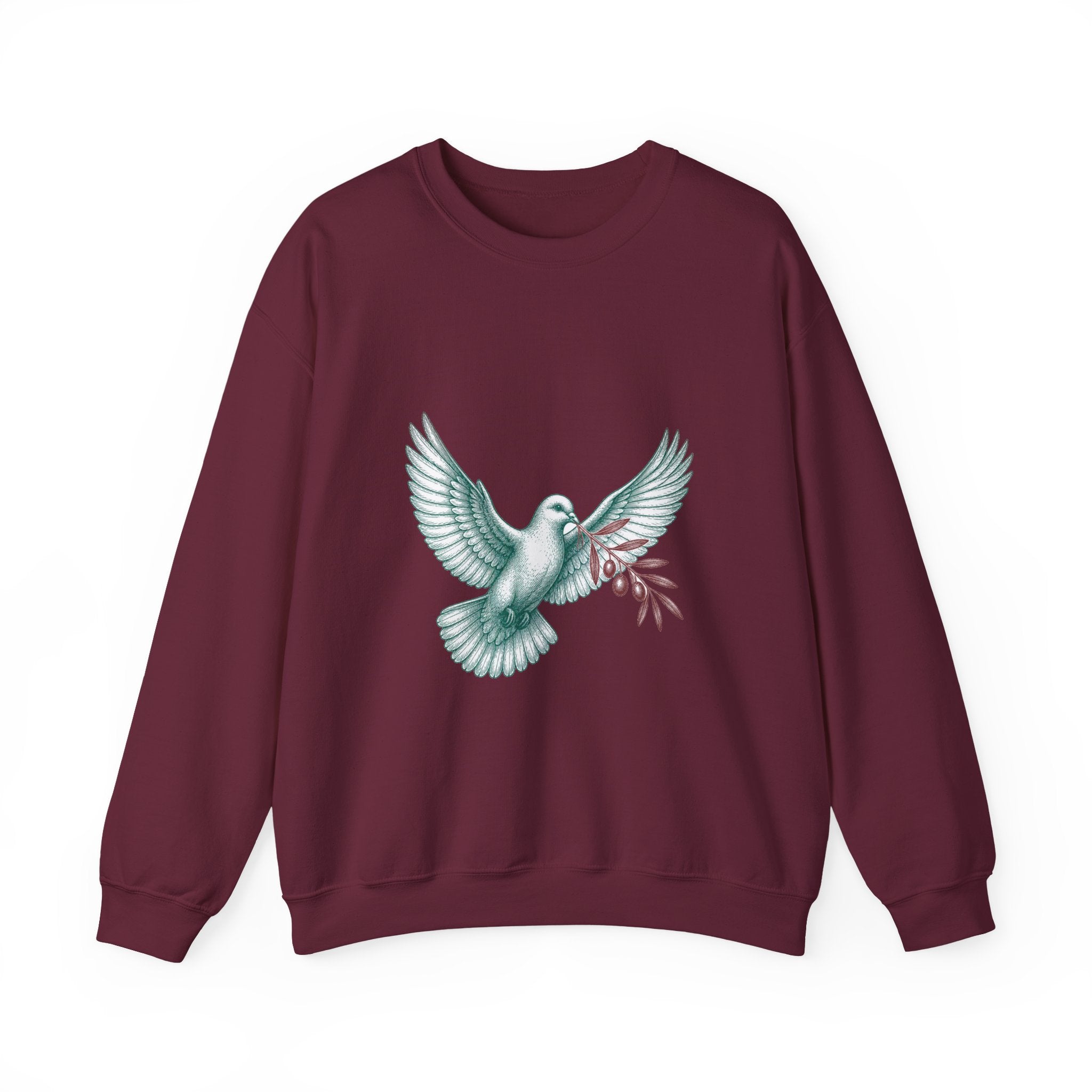 Matching Couple Sweatshirt - Wolf & Dove Matching Couple Comfort Colors Crew Vintage Art His Hers Honeymoon Gift - Design B