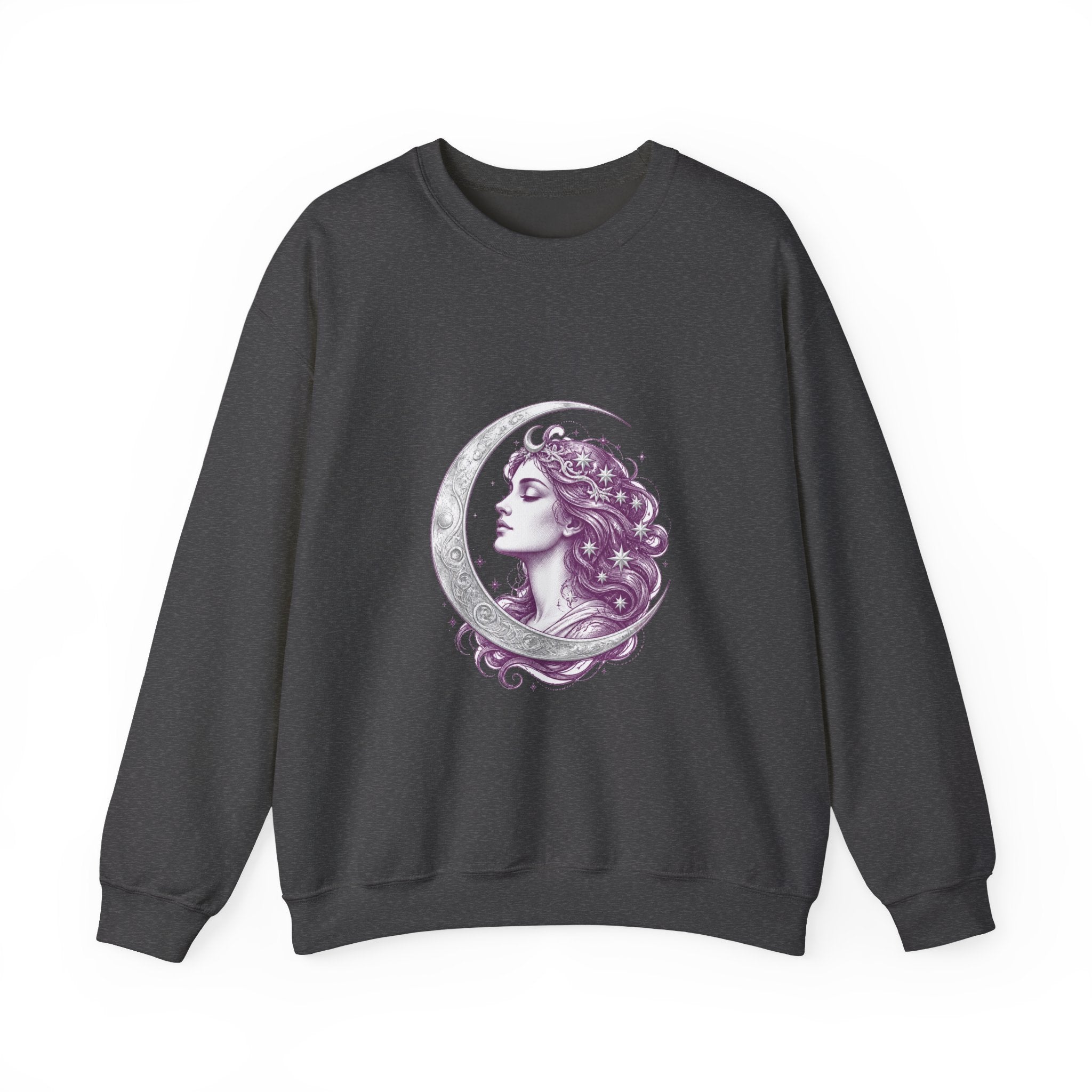 Matching Couple Sweatshirt - Helios & Selene Matching Couple Comfort Colors Crew Hand-Drawn Art His Hers Anniversary Gift - Design B