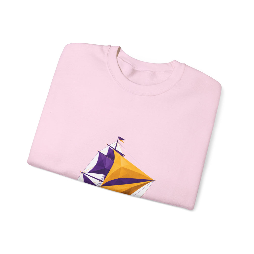 Matching Couple Sweatshirt - Anchor & Sail Matching Couple Crewneck Sweatshirt Geometric Art His Hers Couple Gift - Design B