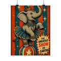 Elephant on Ball Wall Art Poster 18×24 Pop Art Living Room Decor Maximalist Print