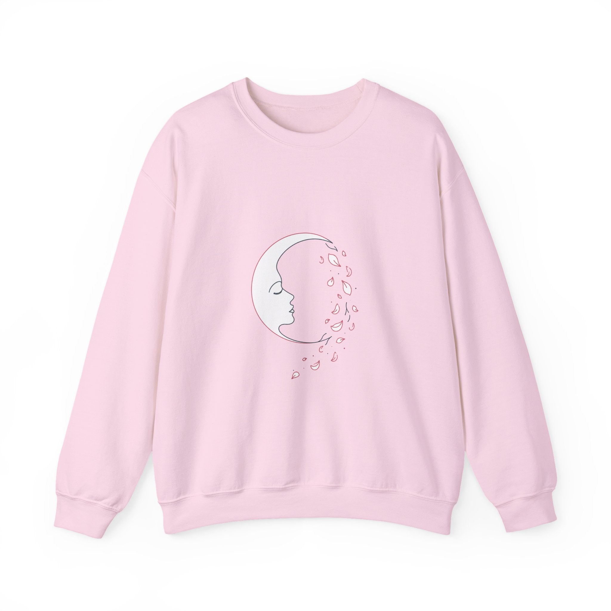 Matching Couple Sweatshirt - Waxing & Waning Moon Matching Couple Comfort Colors Crew Minimalist Art His Hers Christmas Gift - Design B