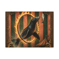 Seal Fire Hoop Wall Art Canvas 24×36 Baroque Studio Decor Maximalist Print