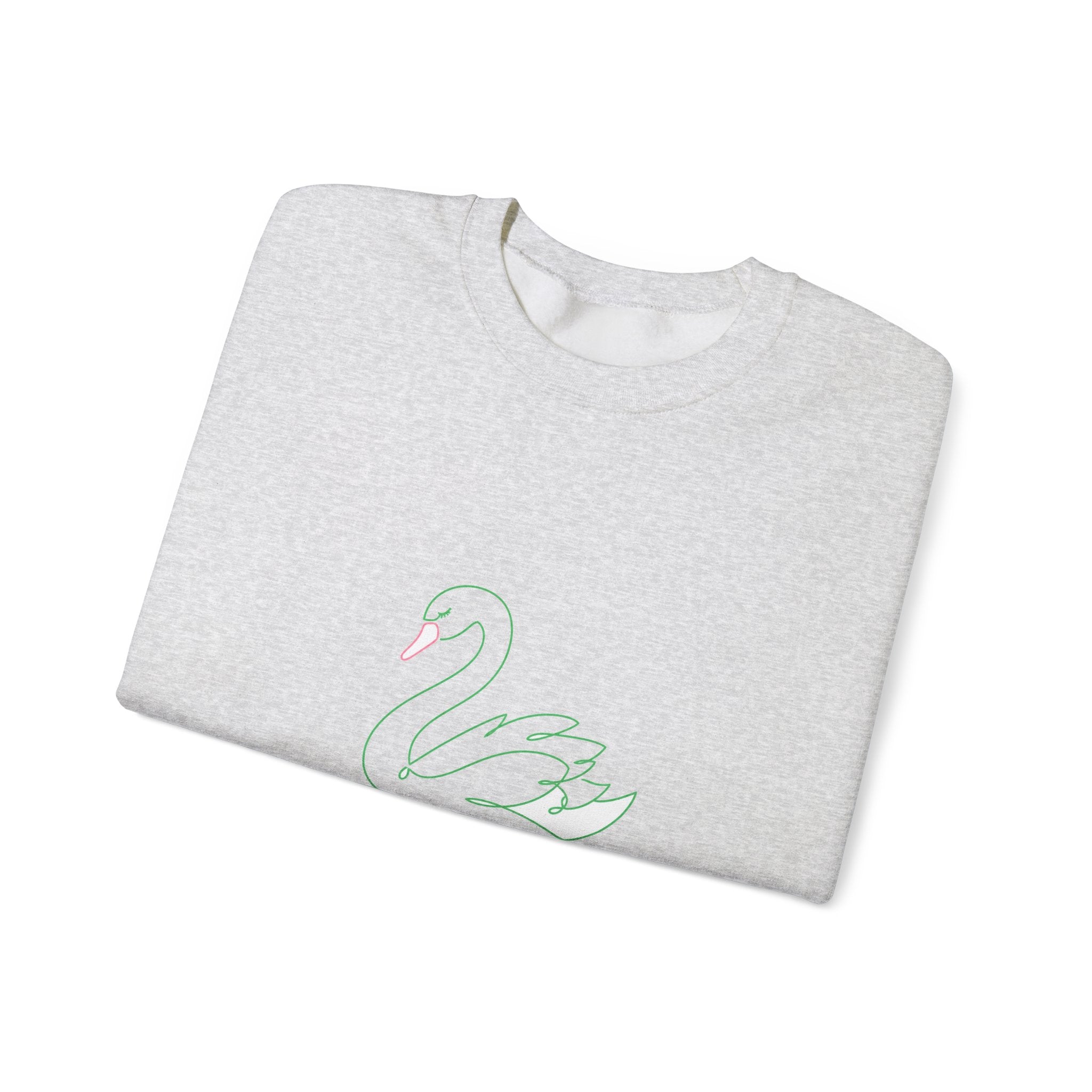 Matching Couple Sweatshirt - Raven & Swan Matching Couple Crewneck Sweatshirt Minimalist Art His Hers Valentine Gift - Design B