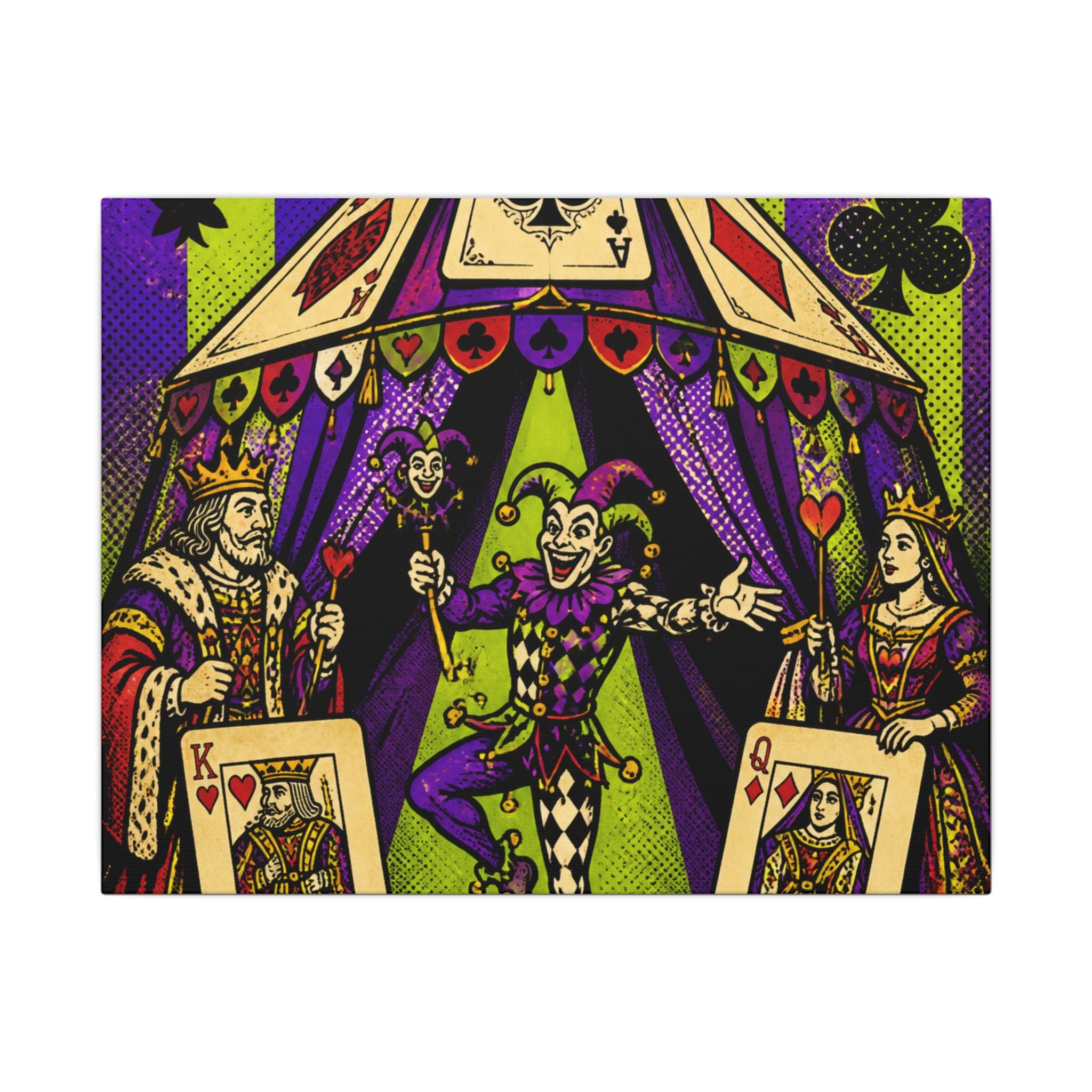 Playing Cards Tent Wall Art Canvas 16×20 Pop Art Living Room Decor Maximalist Print
