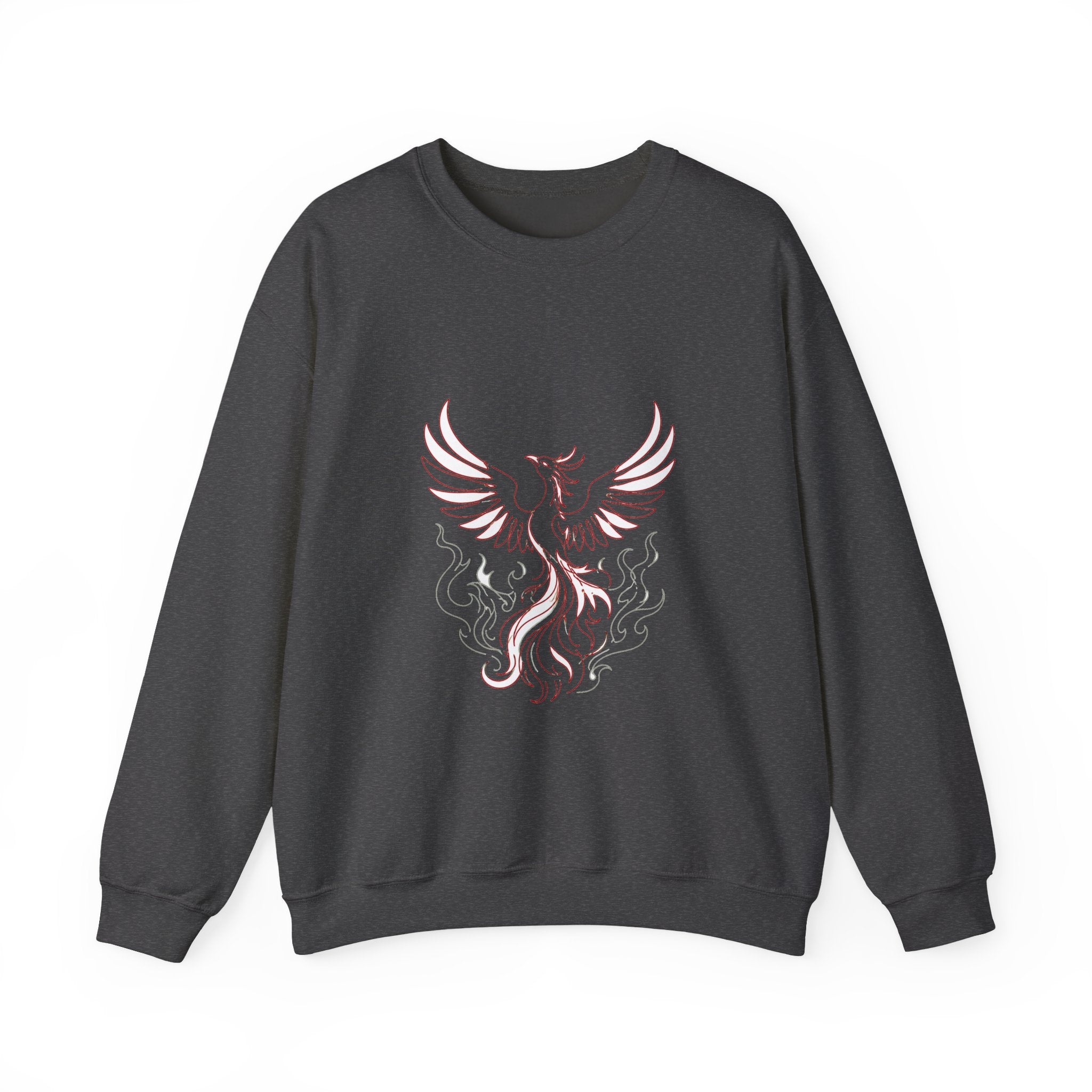 Matching Couple Sweatshirt - Dragon & Phoenix Matching Couple Crewneck Sweatshirt Minimalist Art His Hers Valentine Gift - Design B