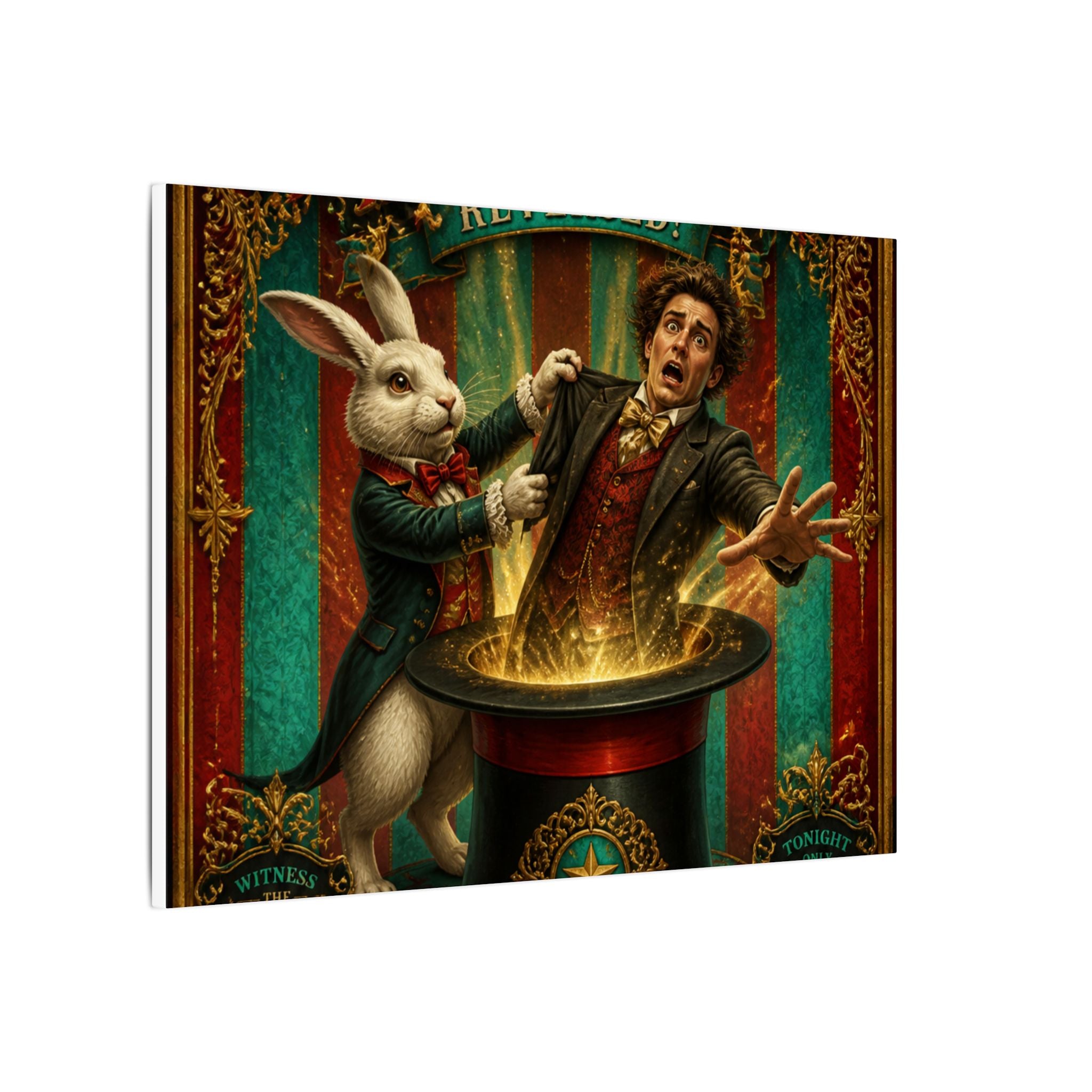 Magic Hat Rabbit Wall Art Canvas 16×20 Baroque Home Office Decor Maximalist Print
