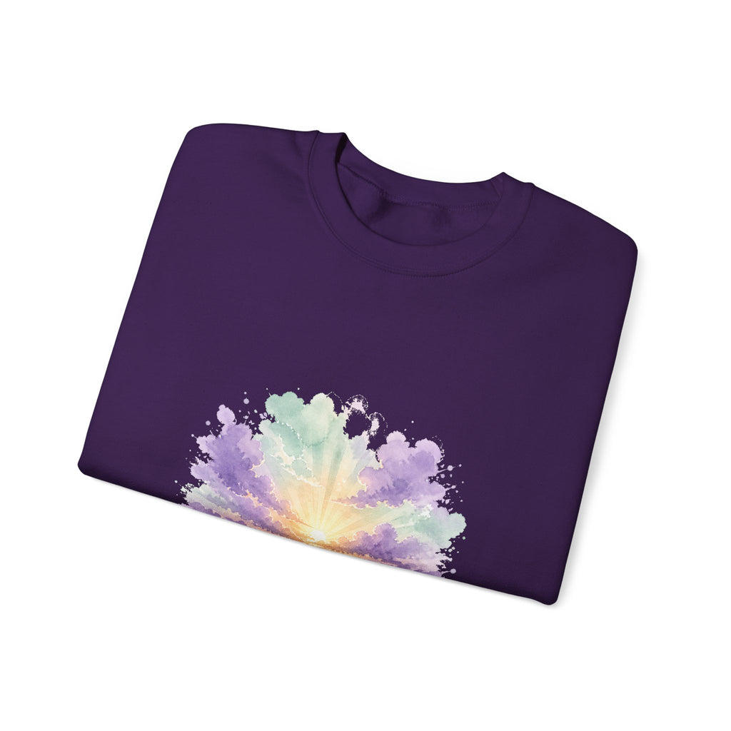 Matching Couple Sweatshirt - Sunrise & Sunset Matching Couple Comfort Colors Crew Watercolor Art His Hers Birthday Gift - Design A