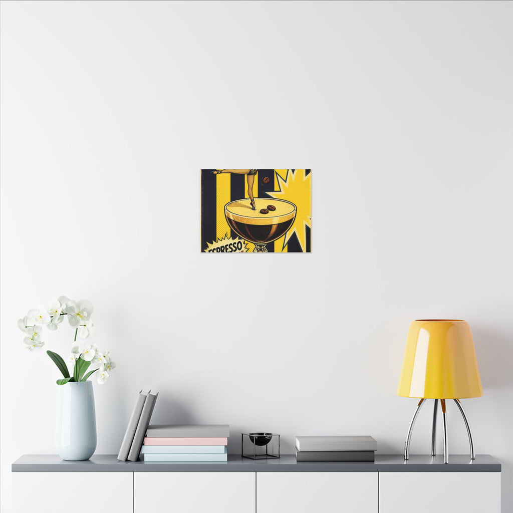 Espresso Martini Acrobat Wall Art Canvas 16×20 Pop Art Living Room Decor Maximalist Print