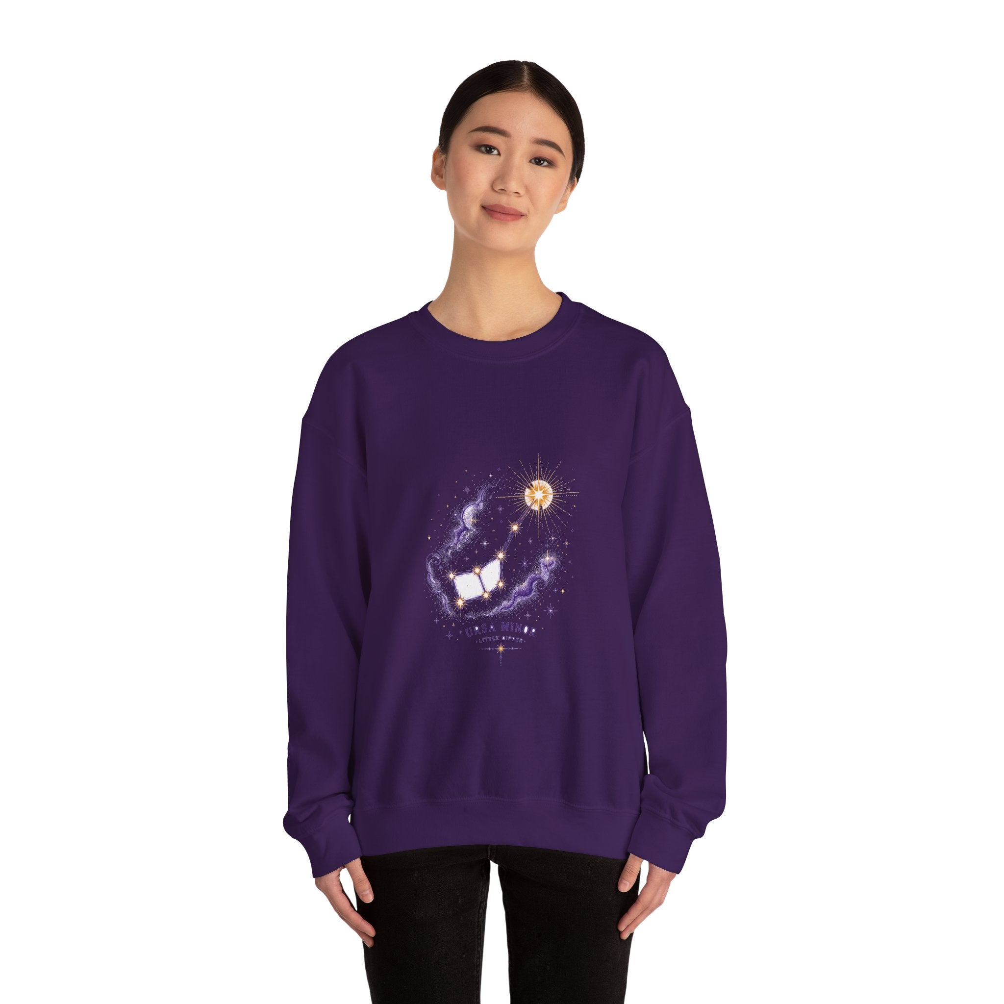 Matching Couple Sweatshirt - Big & Little Dipper Matching Couple Crewneck Sweatshirt Hand-Drawn Art His Hers Best Friend Gift - Design B