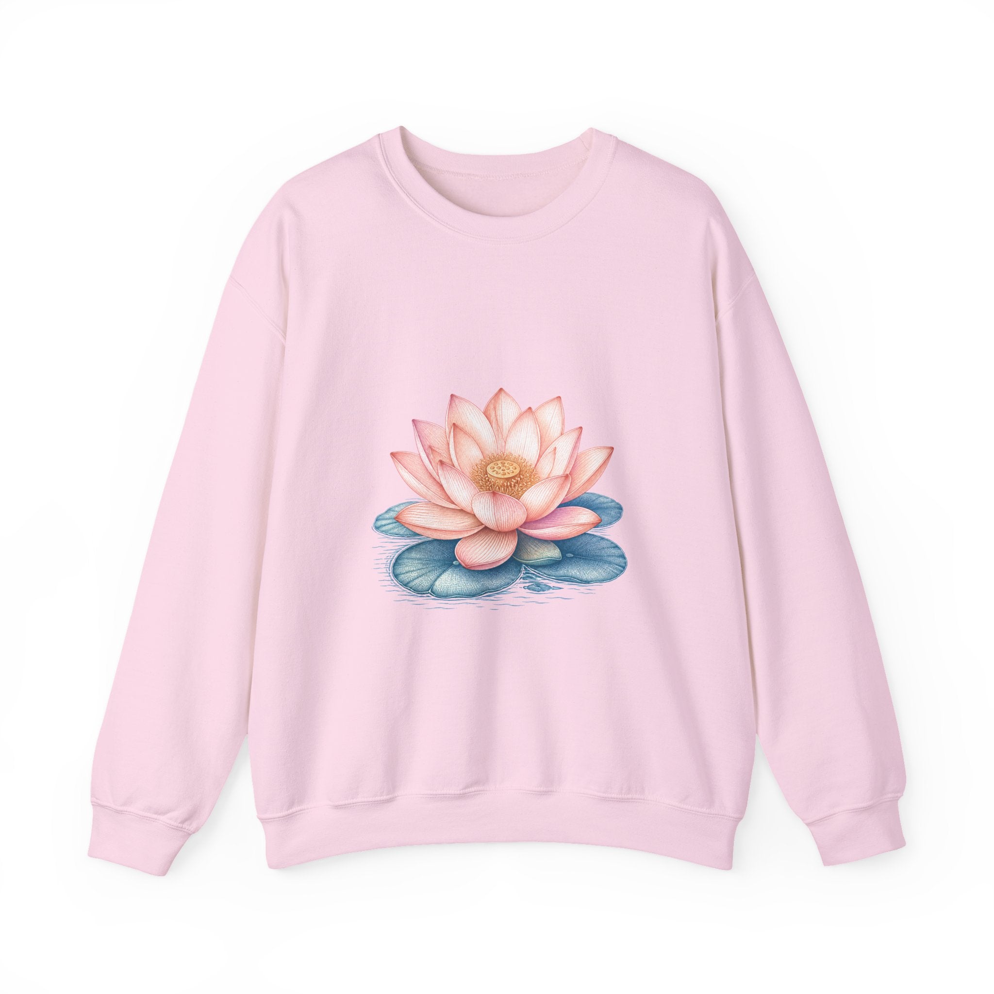 Matching Couple Sweatshirt - Open & Closed Lotus Matching Couple Premium Fleece Sweatshirt Vintage Art His Hers Honeymoon Gift - Design A