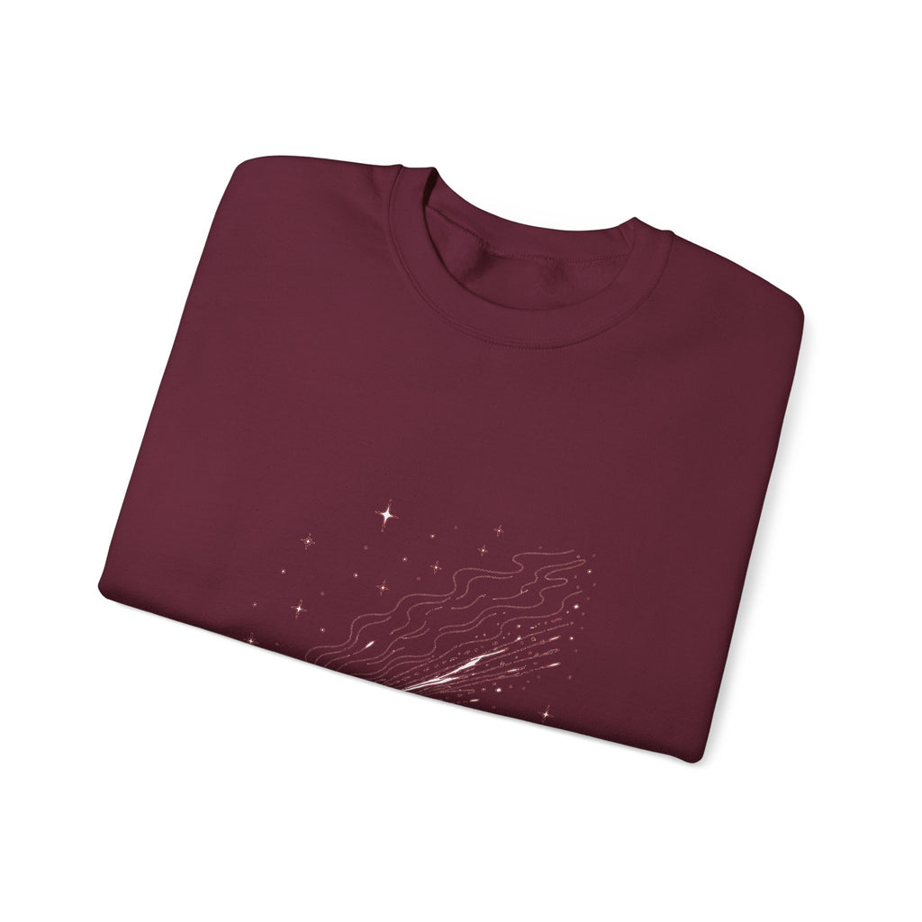 Matching Couple Sweatshirt - Comet & Asteroid Matching Couple Comfort Colors Crew Minimalist Art His Hers Christmas Gift - Design A