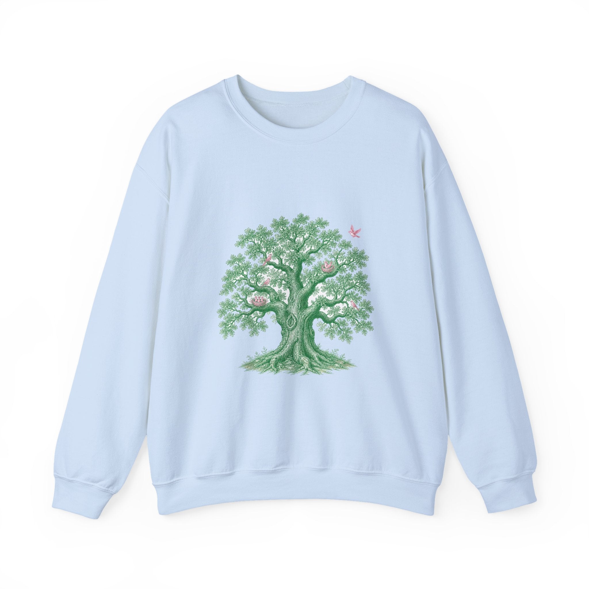 Matching Couple Sweatshirt - Ancient Oak & Deep Roots Matching Couple Crewneck Sweatshirt Vintage Art His Hers Wedding Gift - Design A