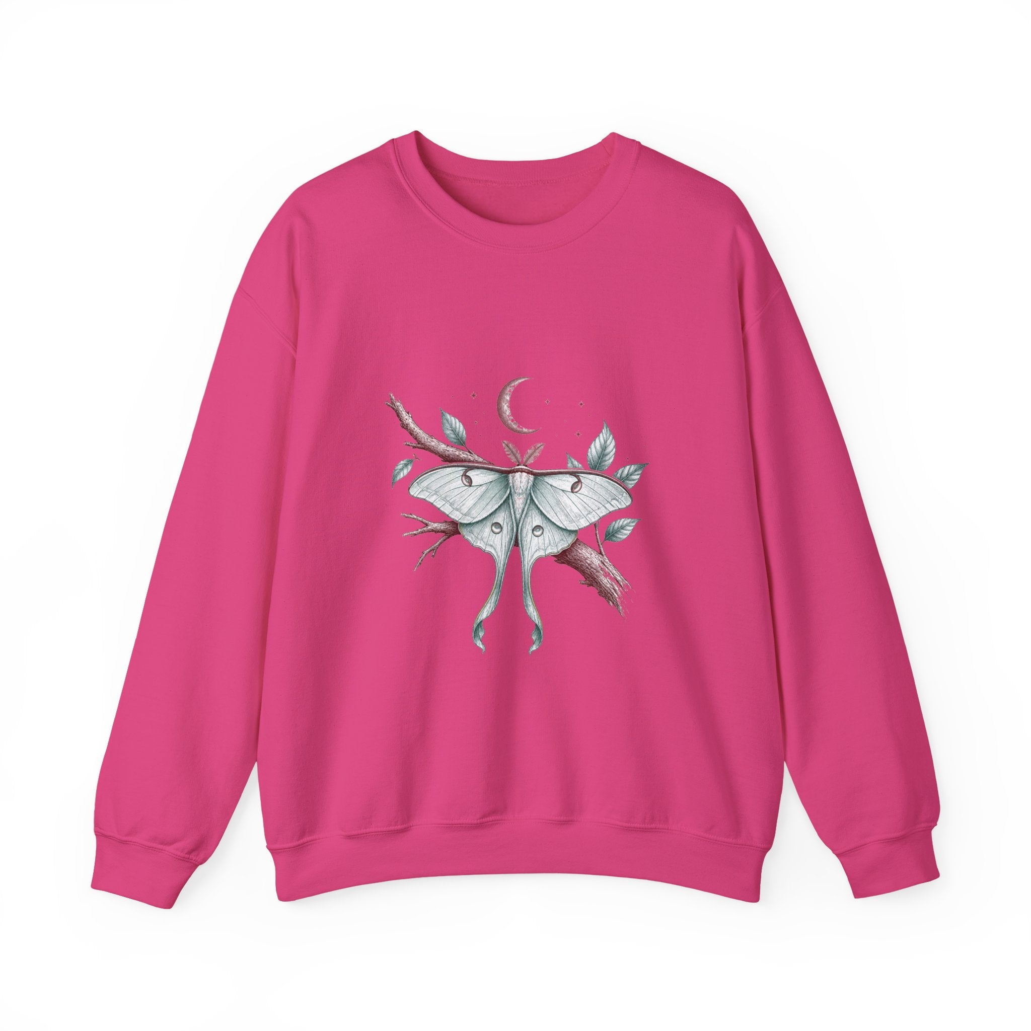 Matching Couple Sweatshirt - Butterfly & Moth Matching Couple Premium Fleece Sweatshirt Hand-Drawn Art His Hers Anniversary Gift - Design B