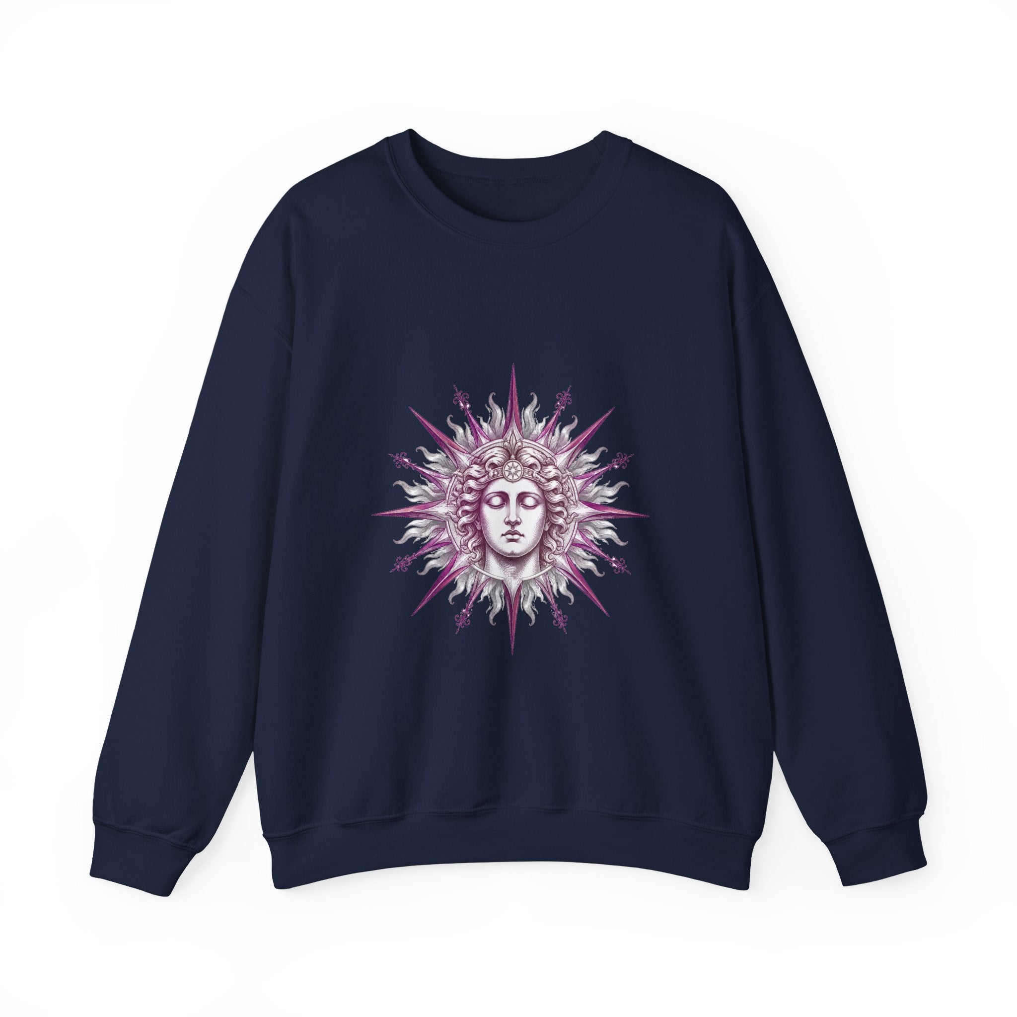 Matching Couple Sweatshirt - Helios & Selene Matching Couple Comfort Colors Crew Hand-Drawn Art His Hers Anniversary Gift - Design A
