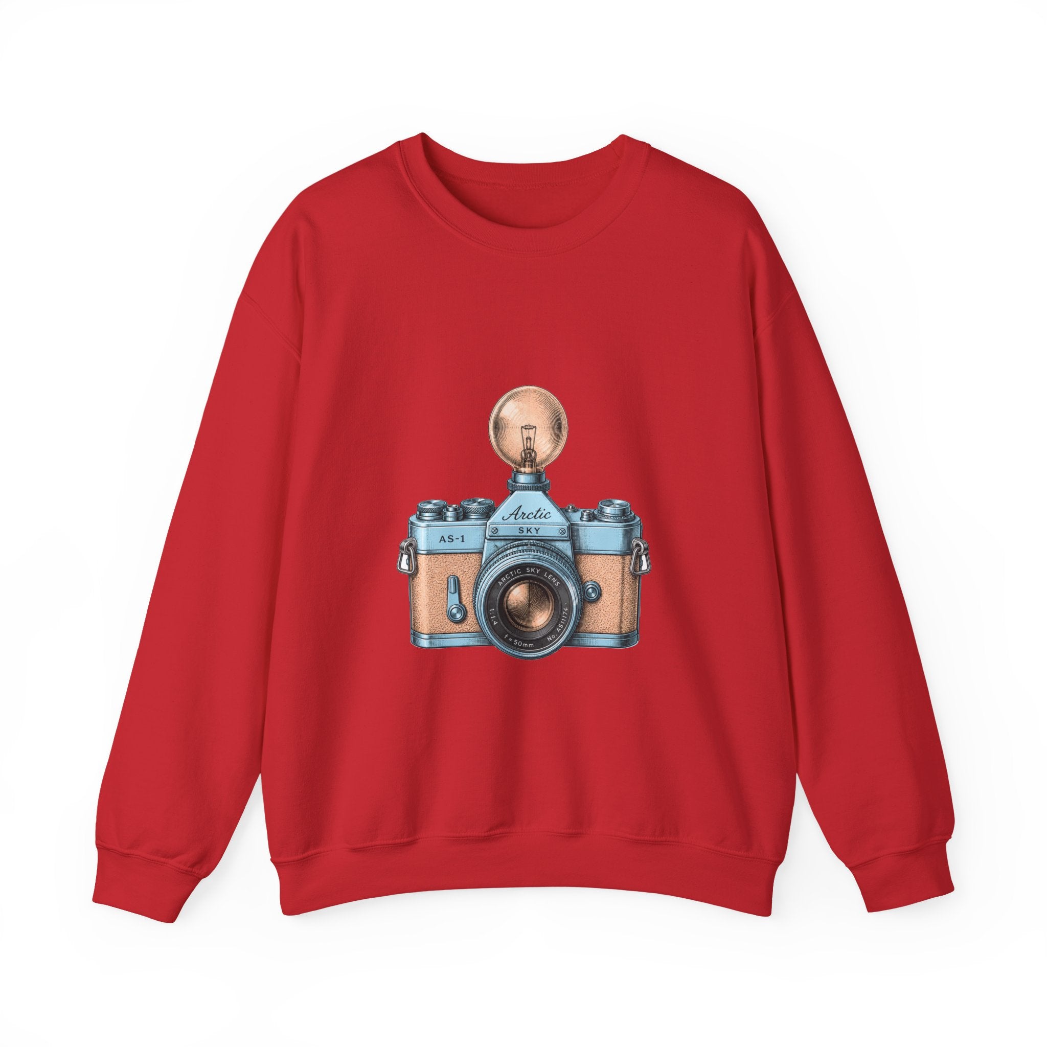 Matching Couple Sweatshirt - Camera & Film Matching Couple Crewneck Sweatshirt Vintage Art His Hers Wedding Gift - Design A