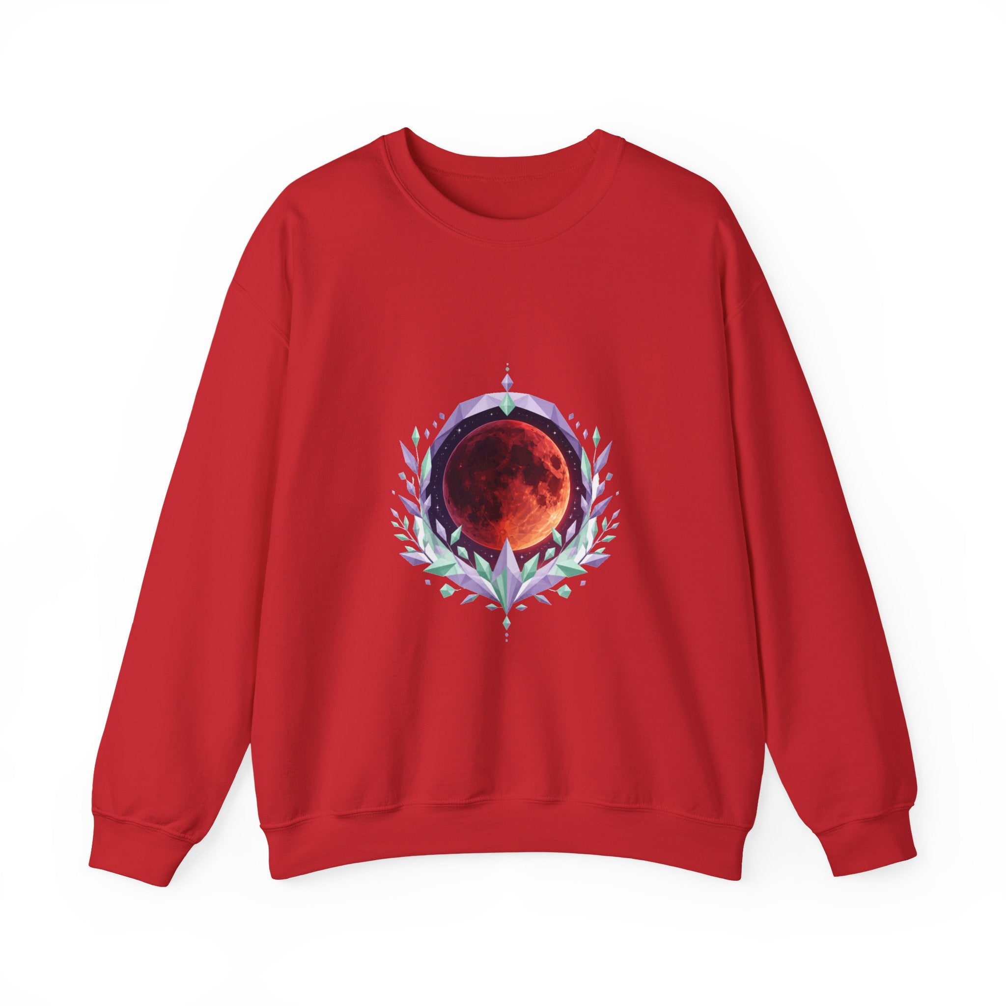 Matching Couple Sweatshirt - Solar & Lunar Eclipse Matching Couple Comfort Colors Crew Geometric Art His Hers Love Gift - Design B