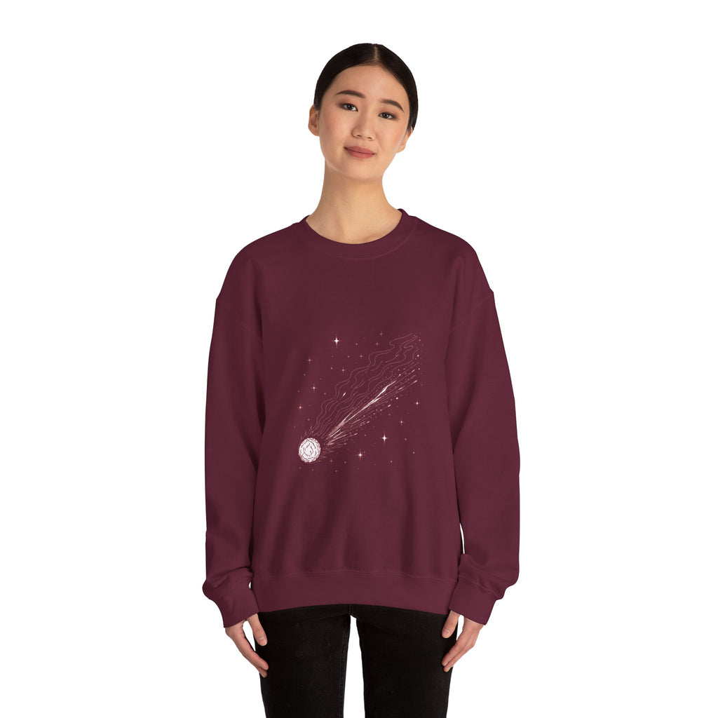Matching Couple Sweatshirt - Comet & Asteroid Matching Couple Comfort Colors Crew Minimalist Art His Hers Christmas Gift - Design A