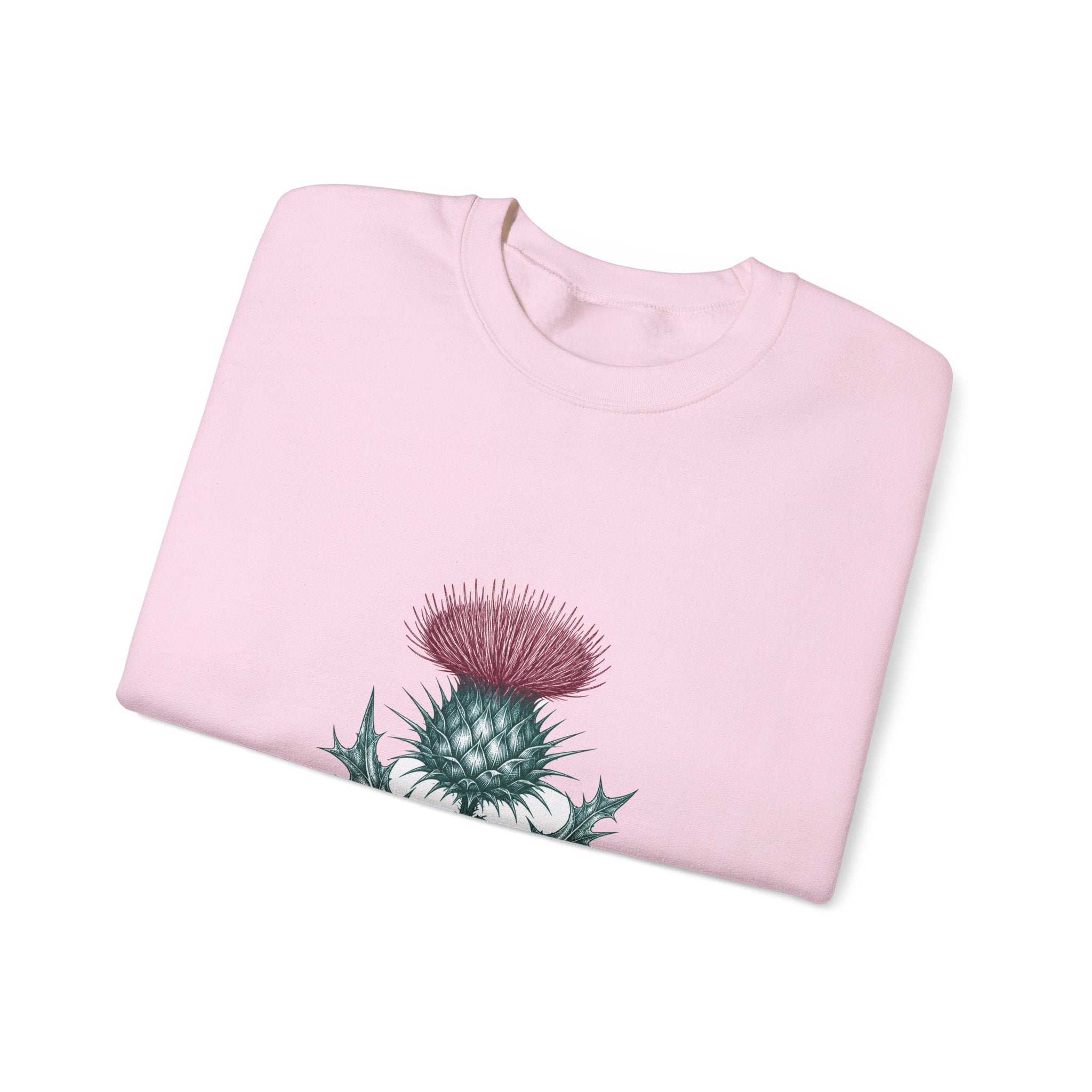 Matching Couple Sweatshirt - Lavender & Thistle Matching Couple Comfort Colors Crew Hand-Drawn Art His Hers Anniversary Gift - Design B