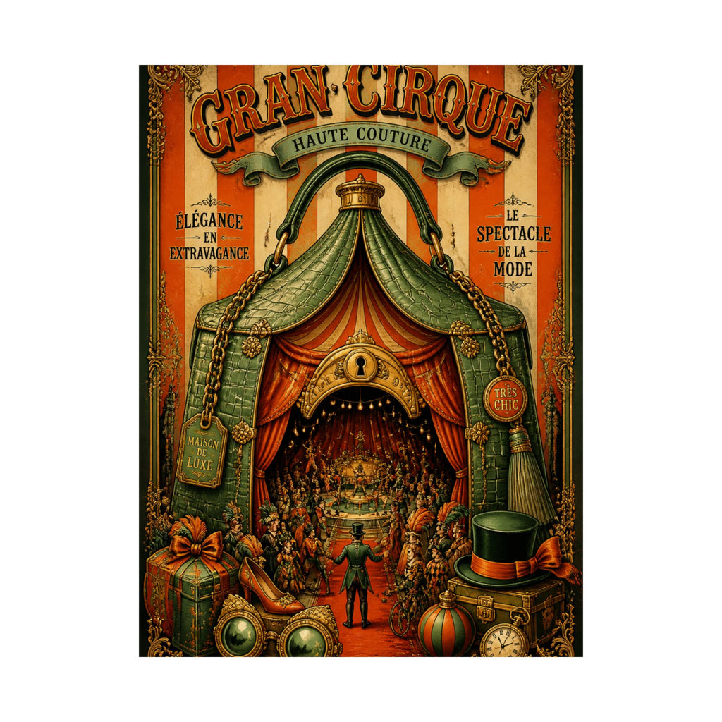 Handbag Big Top Wall Art Poster 18×24 Baroque Home Office Decor Maximalist Print