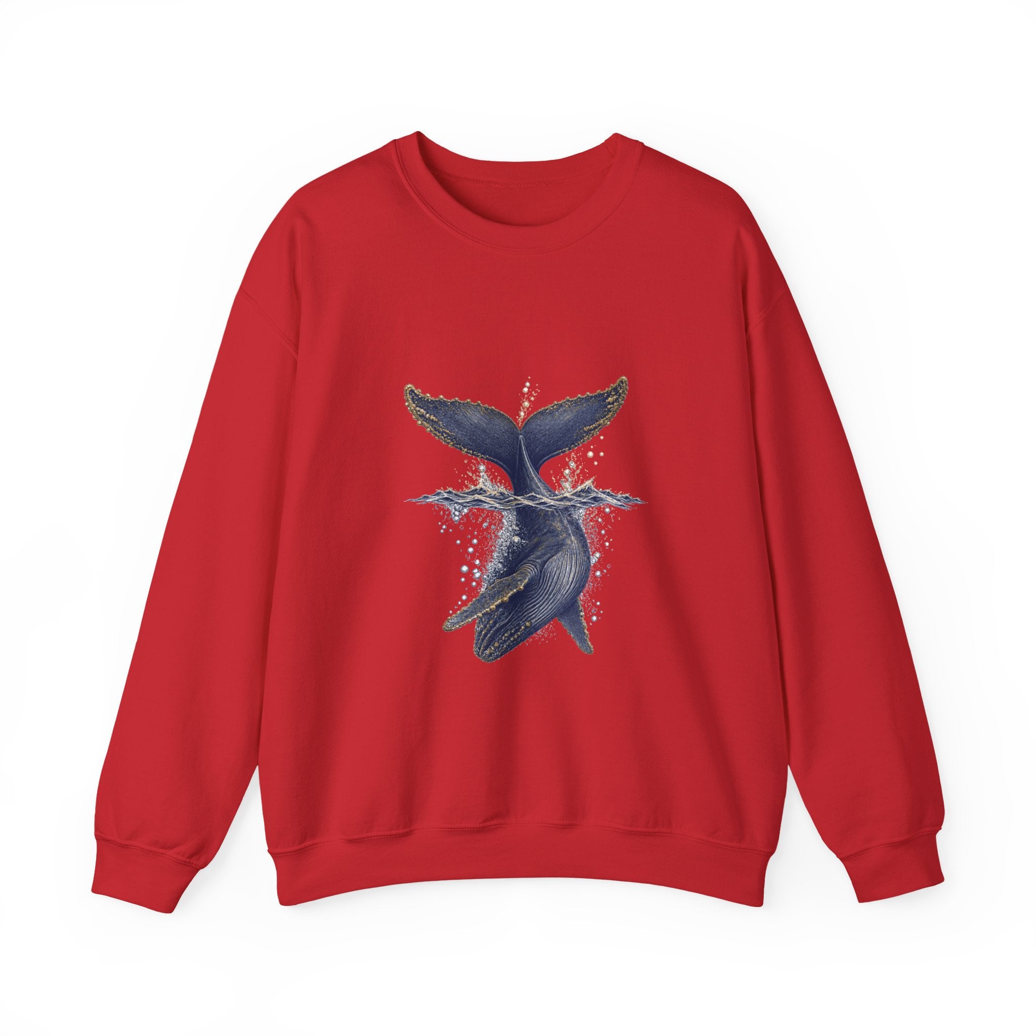 Matching Couple Sweatshirt - Eagle & Whale Matching Couple Crewneck Sweatshirt Vintage Art His Hers Wedding Gift - Design B