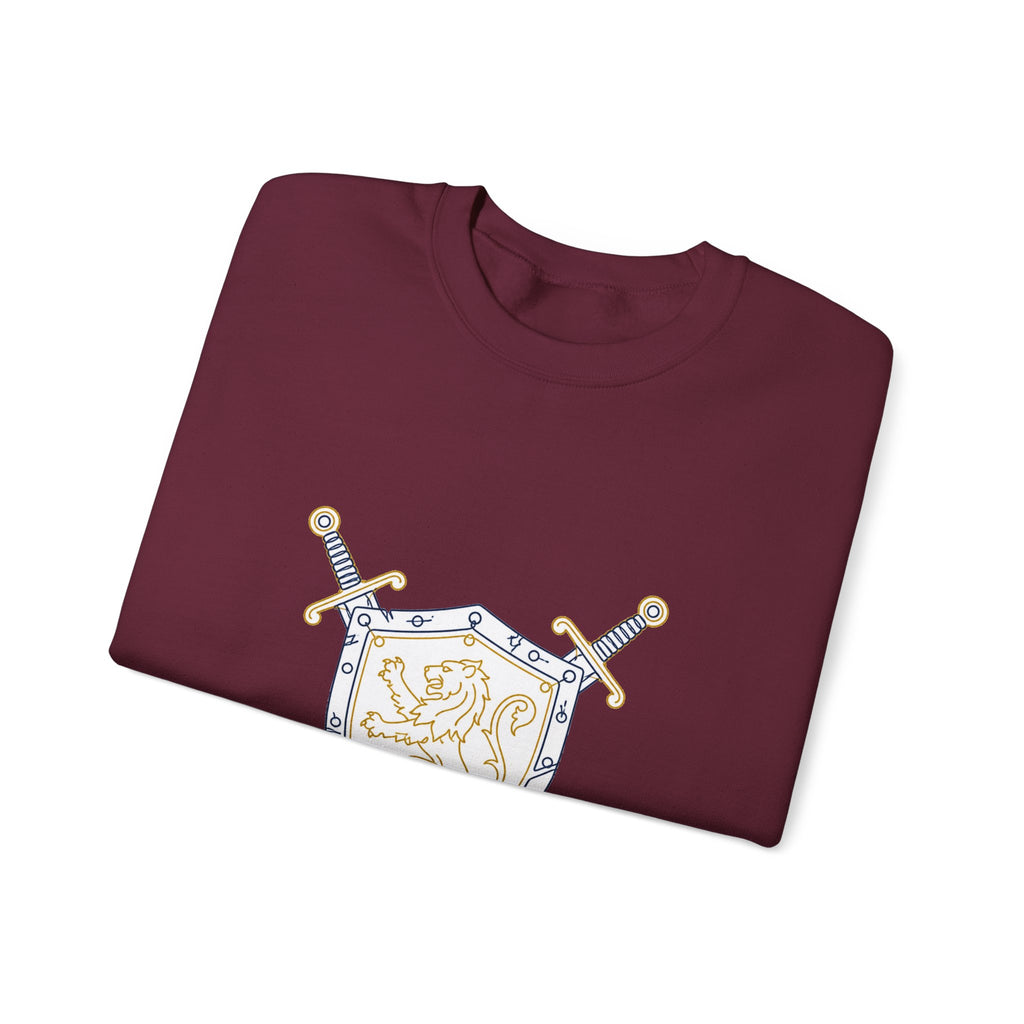 Matching Couple Sweatshirt - Crown & Shield Matching Couple Crewneck Sweatshirt Minimalist Art His Hers Valentine Gift - Design B