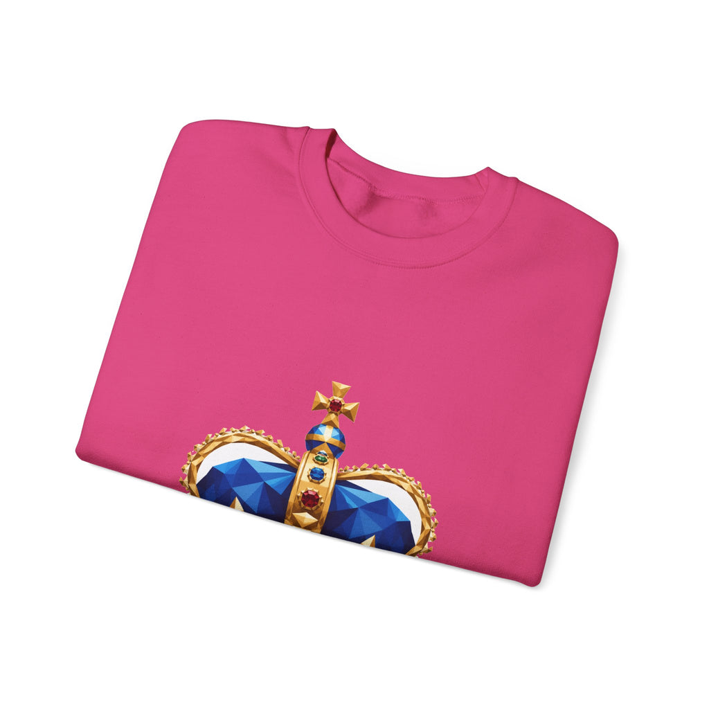 Matching Couple Sweatshirt - Crown & Shield Matching Couple Comfort Colors Crew Geometric Art His Hers Love Gift - Design A