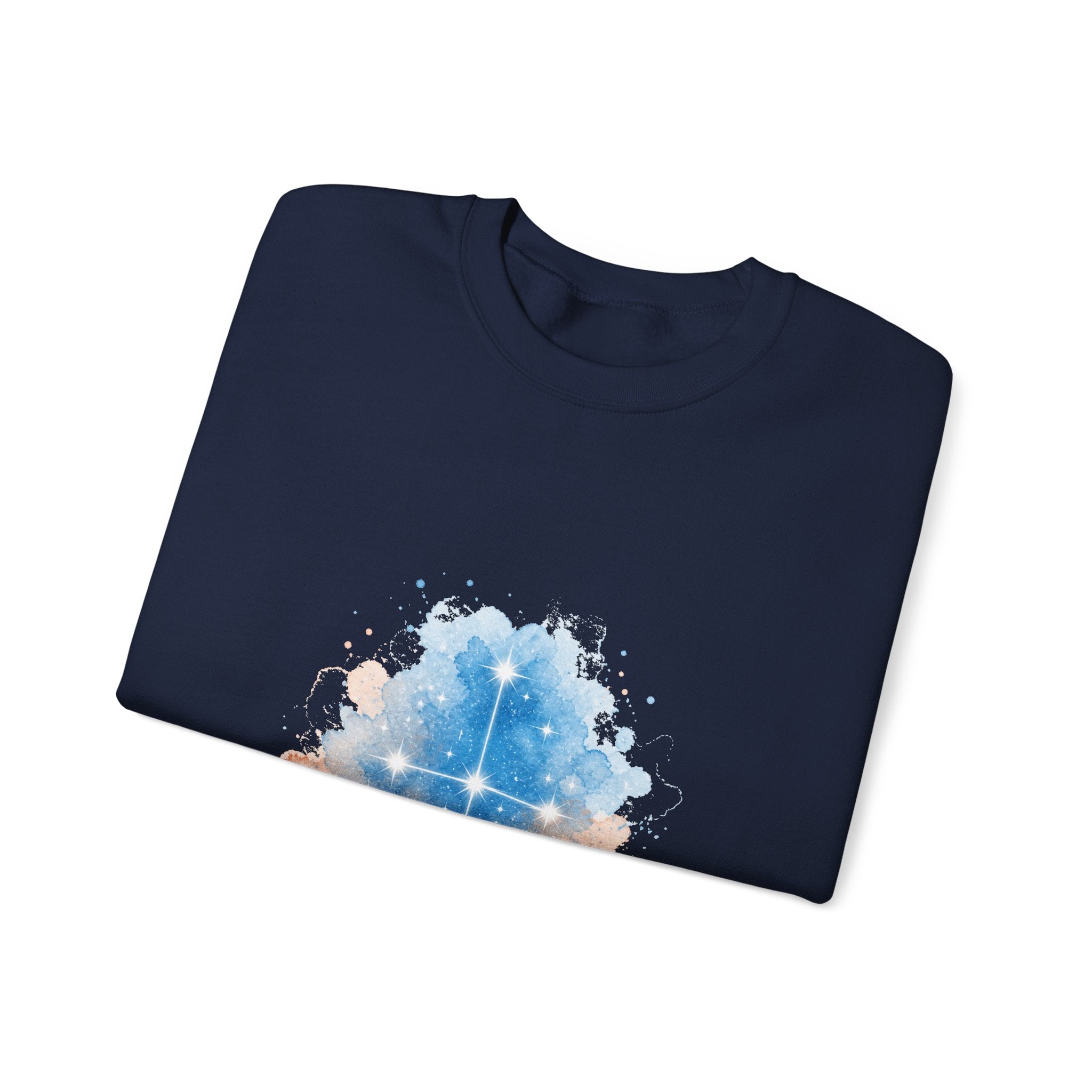 Matching Couple Sweatshirt - Aurora & Southern Cross Matching Couple Comfort Colors Crew Watercolor Art His Hers Birthday Gift - Design B